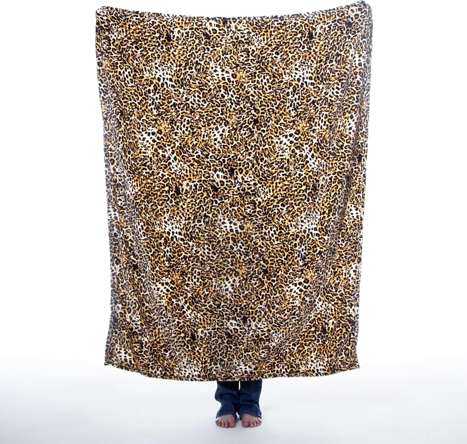 CARSTENS, INC. Travel Blanket, Premium Compact 2-in-1 Airplane Blanket/Pillow, Leopard Print