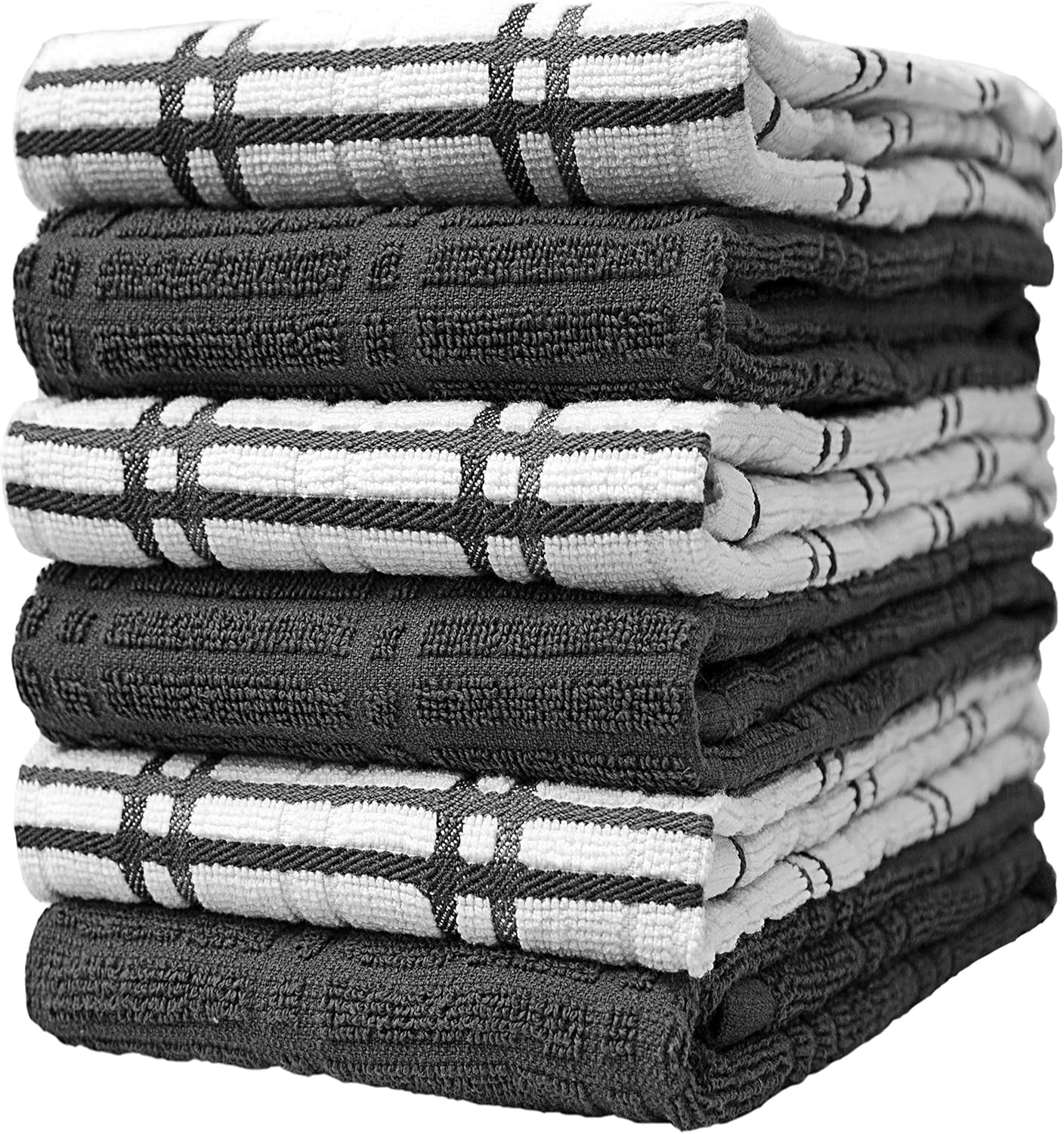 Bumble Premium Kitchen Hand Towels | 100% Cotton 16” x 28” | Absorbent Dish Cloths | 6 Pack (Aqua)