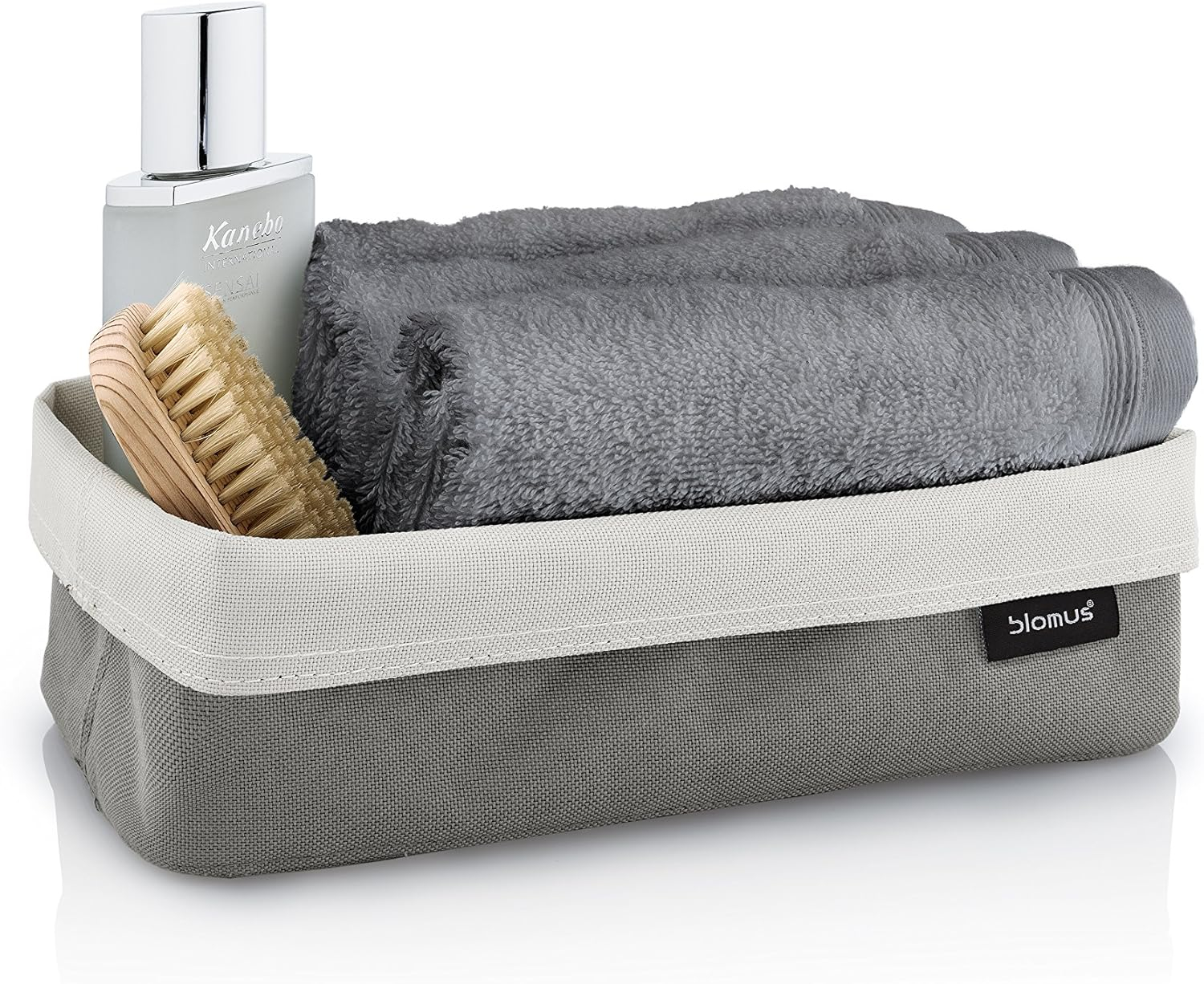 Blomus 68898 Reversible Storage Basket- Sand/Taupe