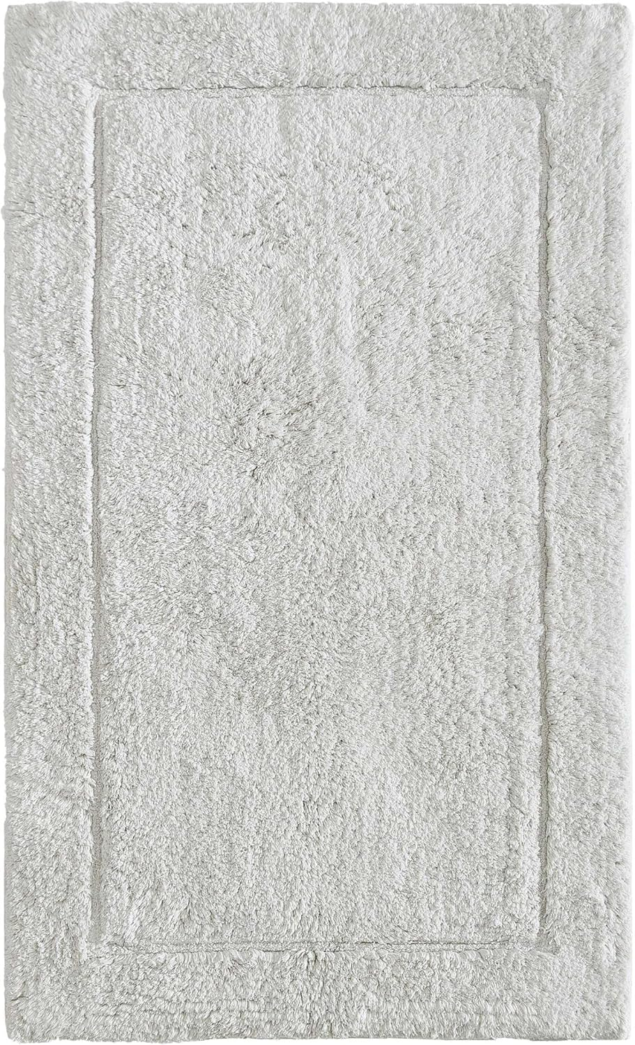 Silver Grey Cotton Tufted Bathroom Rug, 24" x 40"