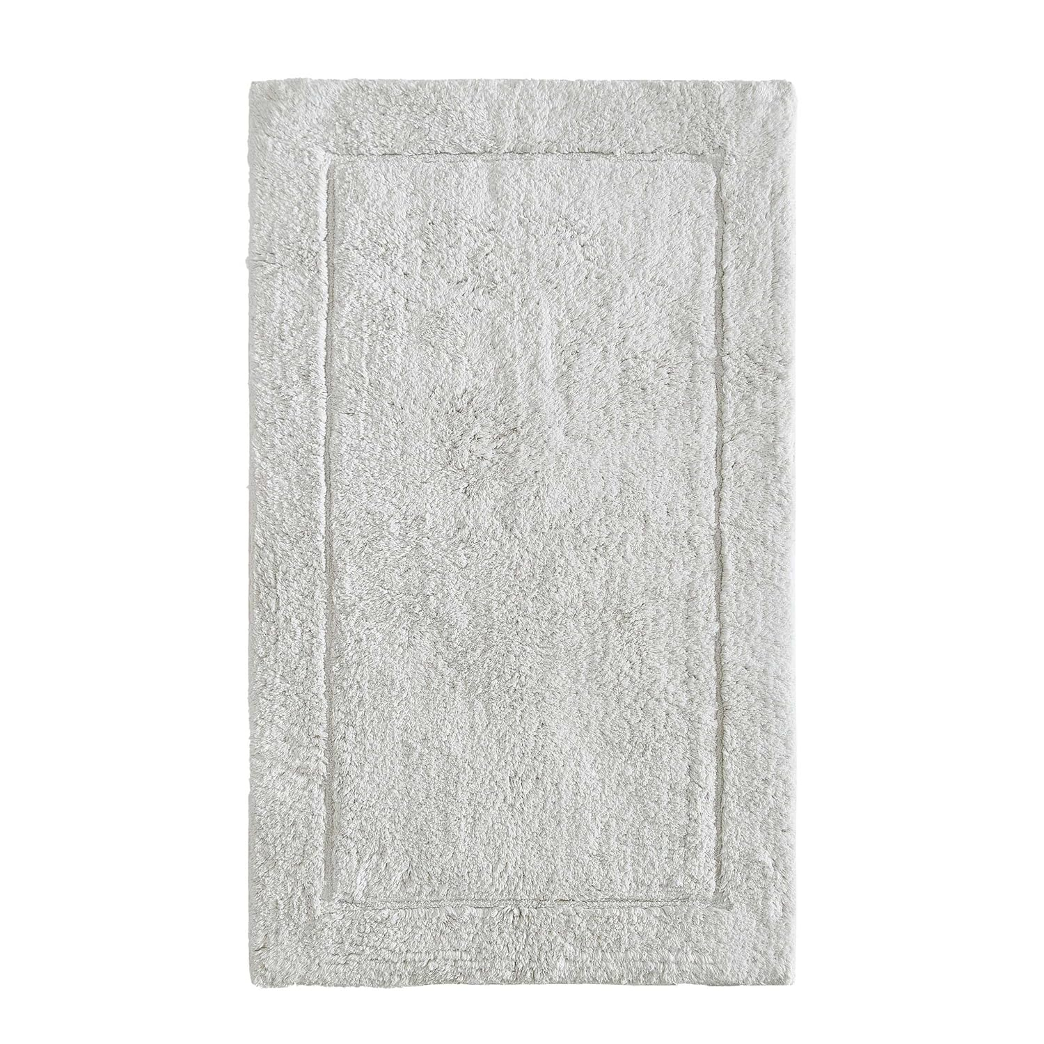 Silver Grey Cotton Tufted Bathroom Rug, 24" x 40"