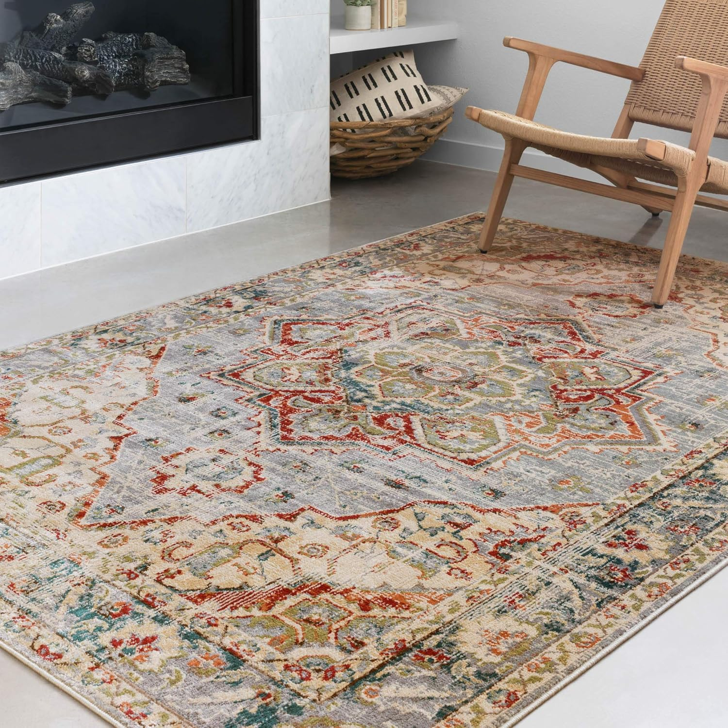 Loloi II Isadora Oriental Oatmeal / Multi Area Rug