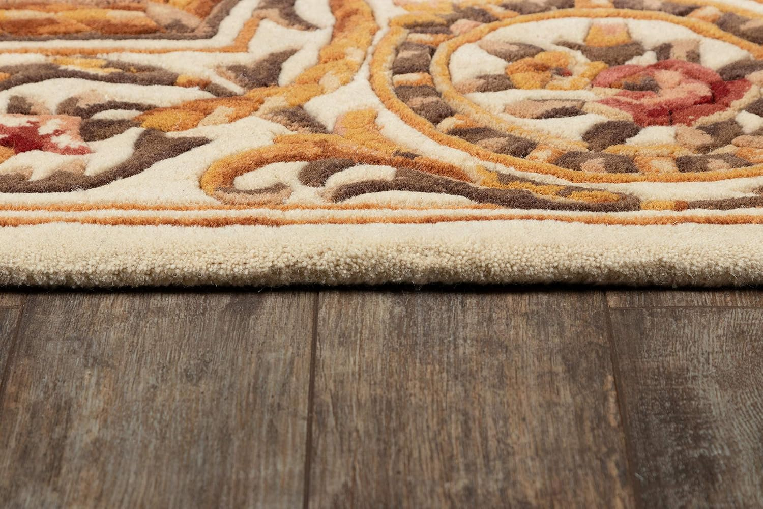 Momeni Harmony India Hand Tufted Wool Transitional Ivory Area Rug 5' X 8'