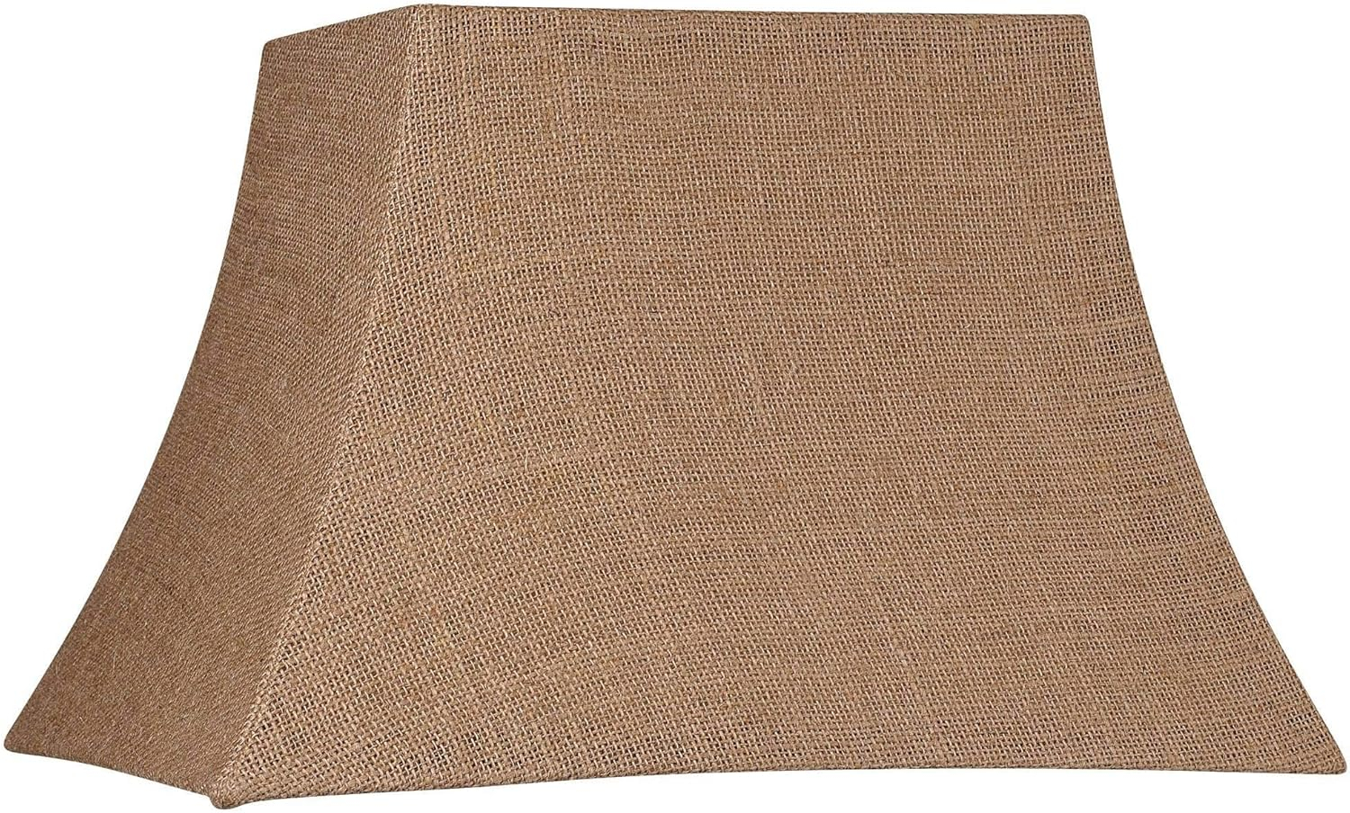 Springcrest Natural Burlap Medium Rectangle Lamp Shade 10" Wide x 7" Deep at Top and 16" Wide x 12" Deep at Bottom and 11" Slant x 10.5" H (Spider)