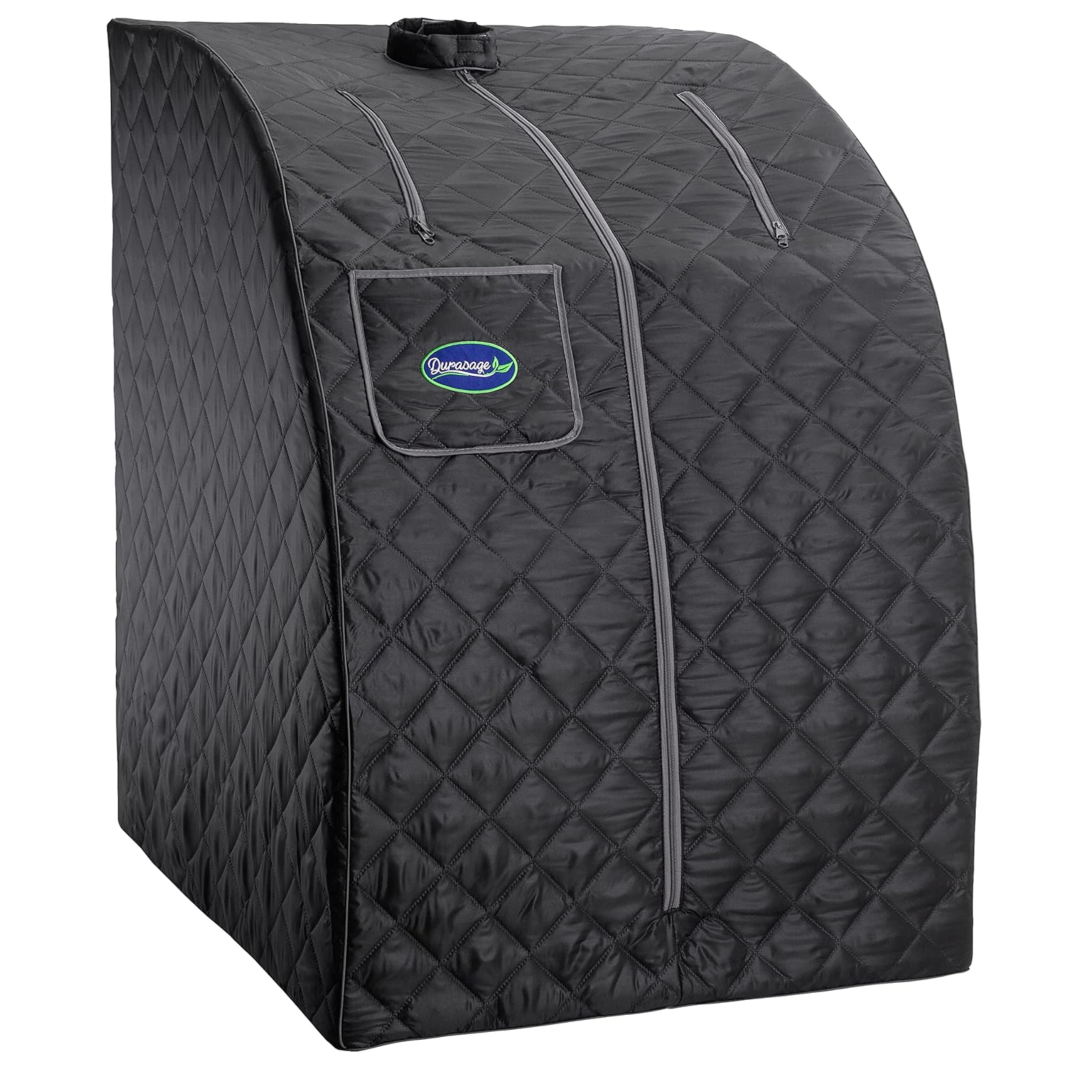 Durasage Portable Steam Sauna Spa - Relaxation at Home - 60 Minute Timer - 800 Watt Steam Generator - Chair Included - Dark Gray