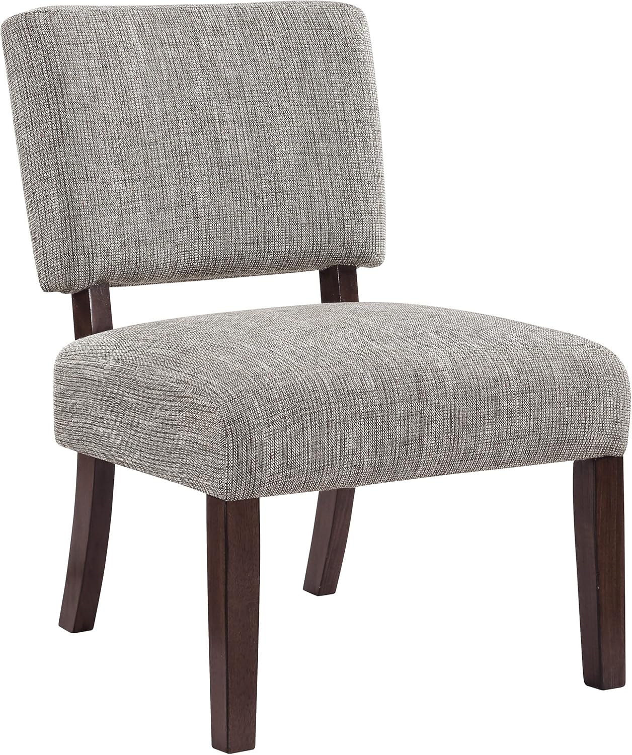 Jasmine Accent Chair in Speckled Charcoal Fabric