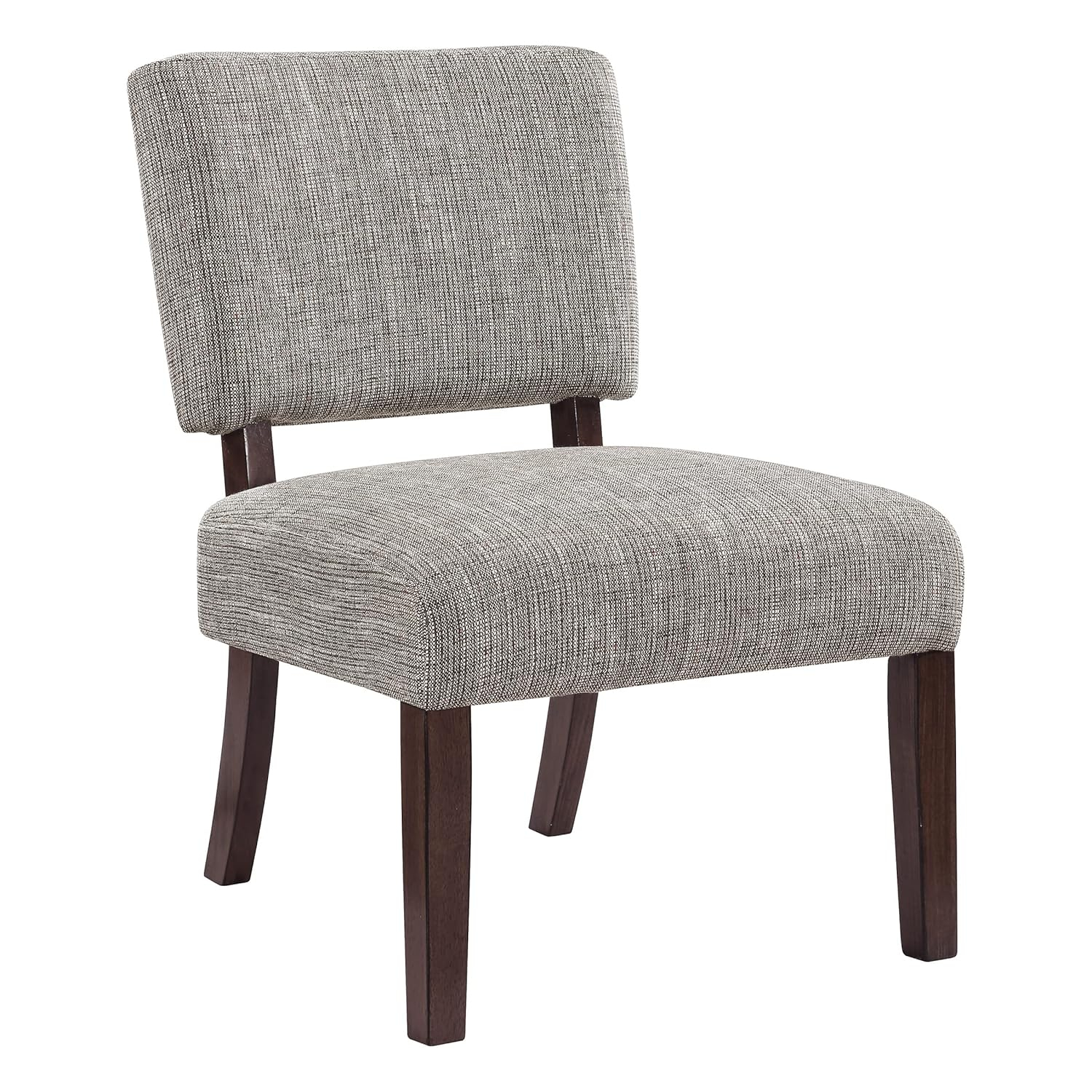Jasmine Accent Chair in Speckled Charcoal Fabric
