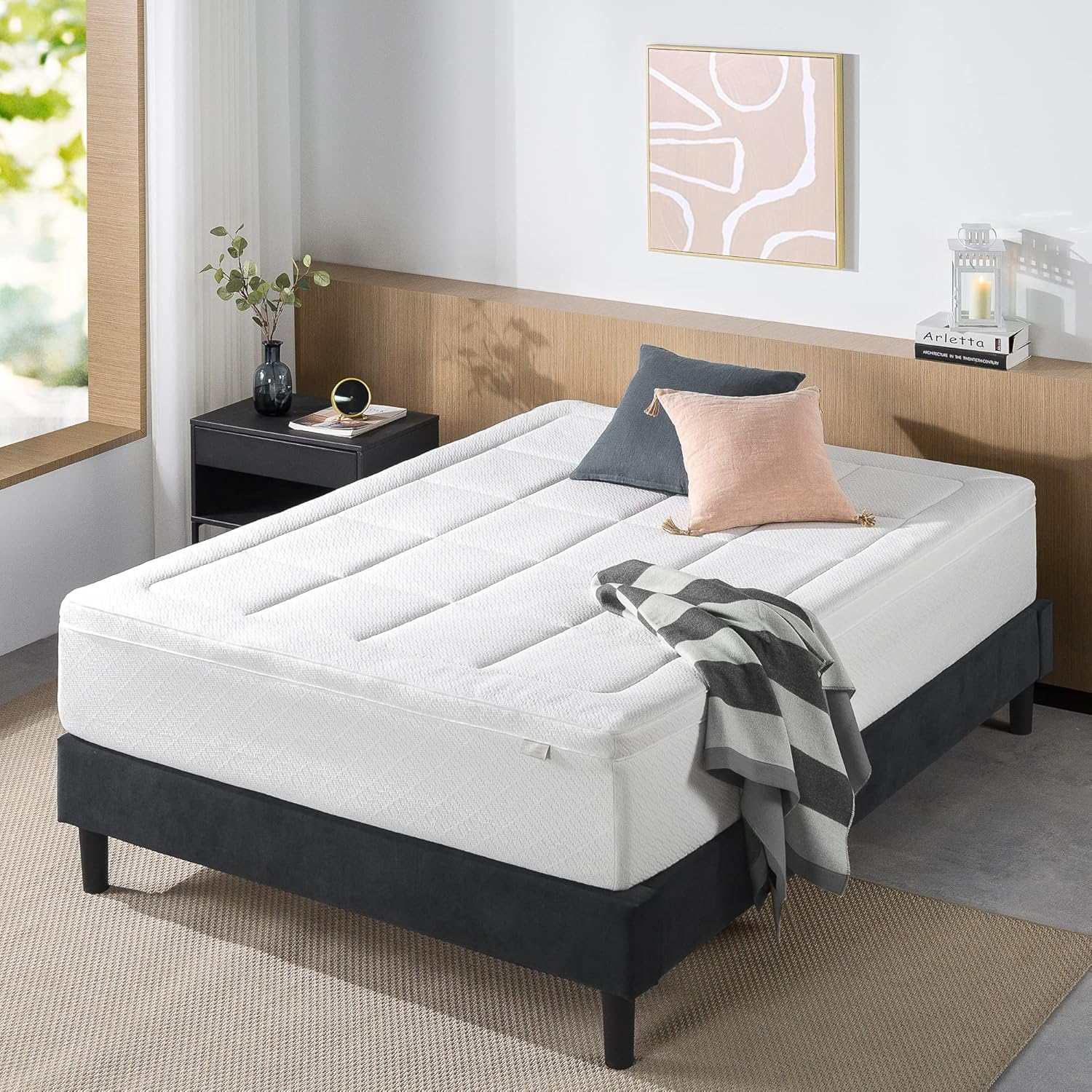 Spa Sensations by Zinus 2" Cloud Memory Foam Mattress Topper, Queen