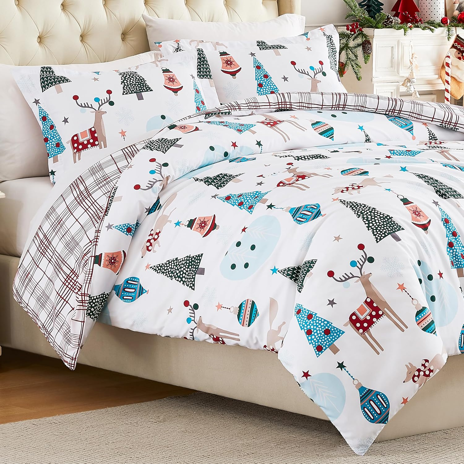 Winter Wonderland King/California King Reversible Christmas Duvet Cover Set