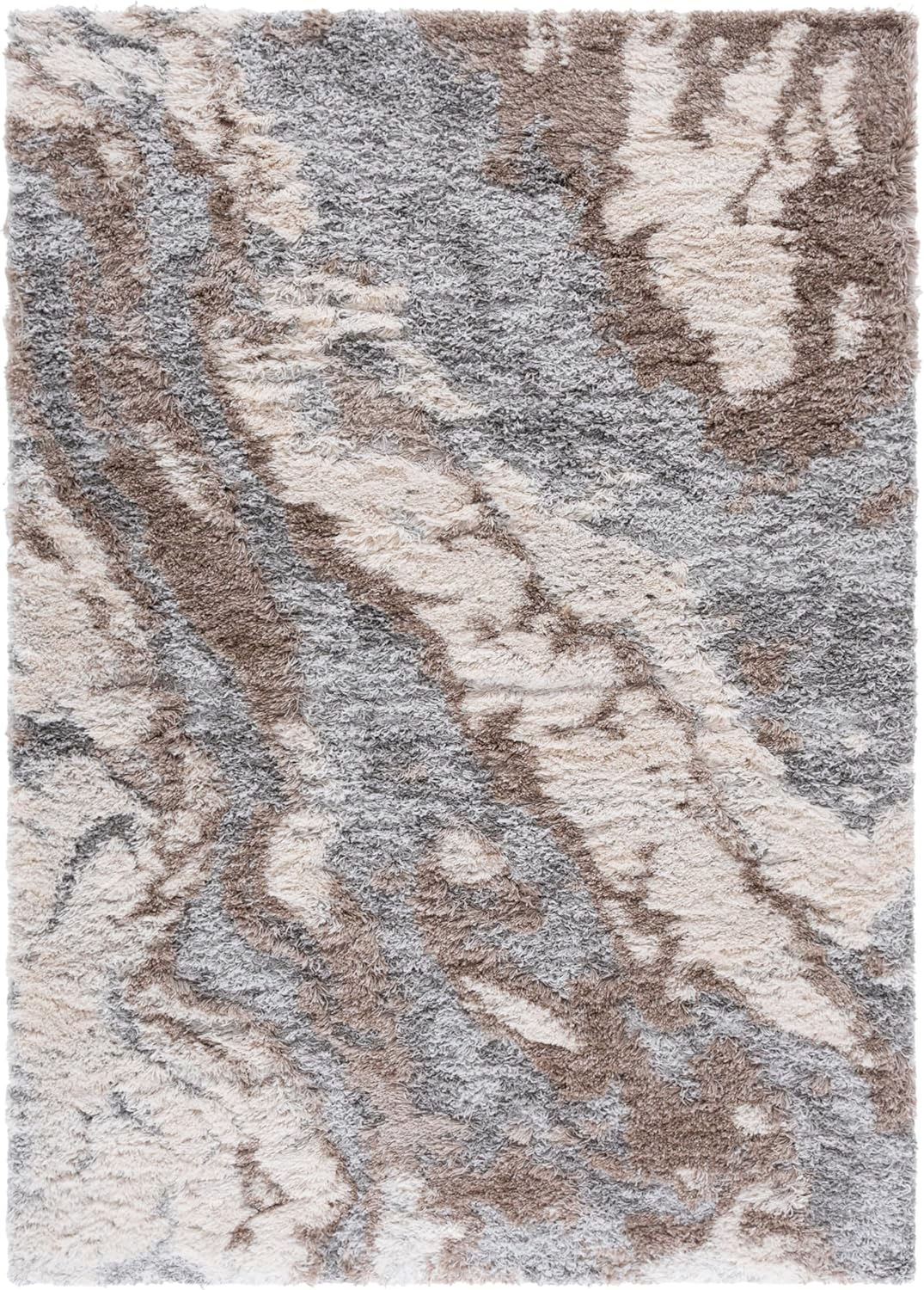 Safavieh HZN890E Horizon Shag 800 Taupe / Blue