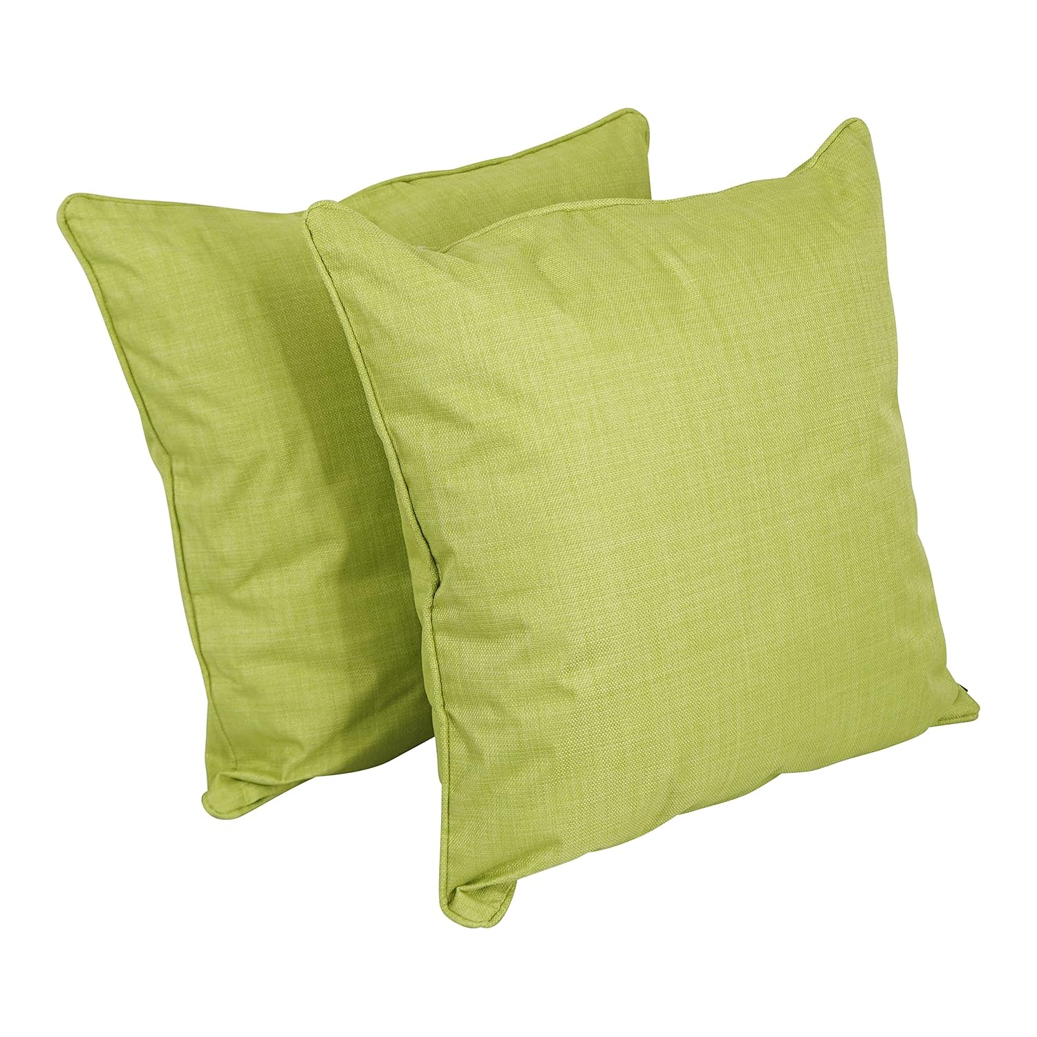 Lime Green 25" Square Double Corded Floor Pillows Set