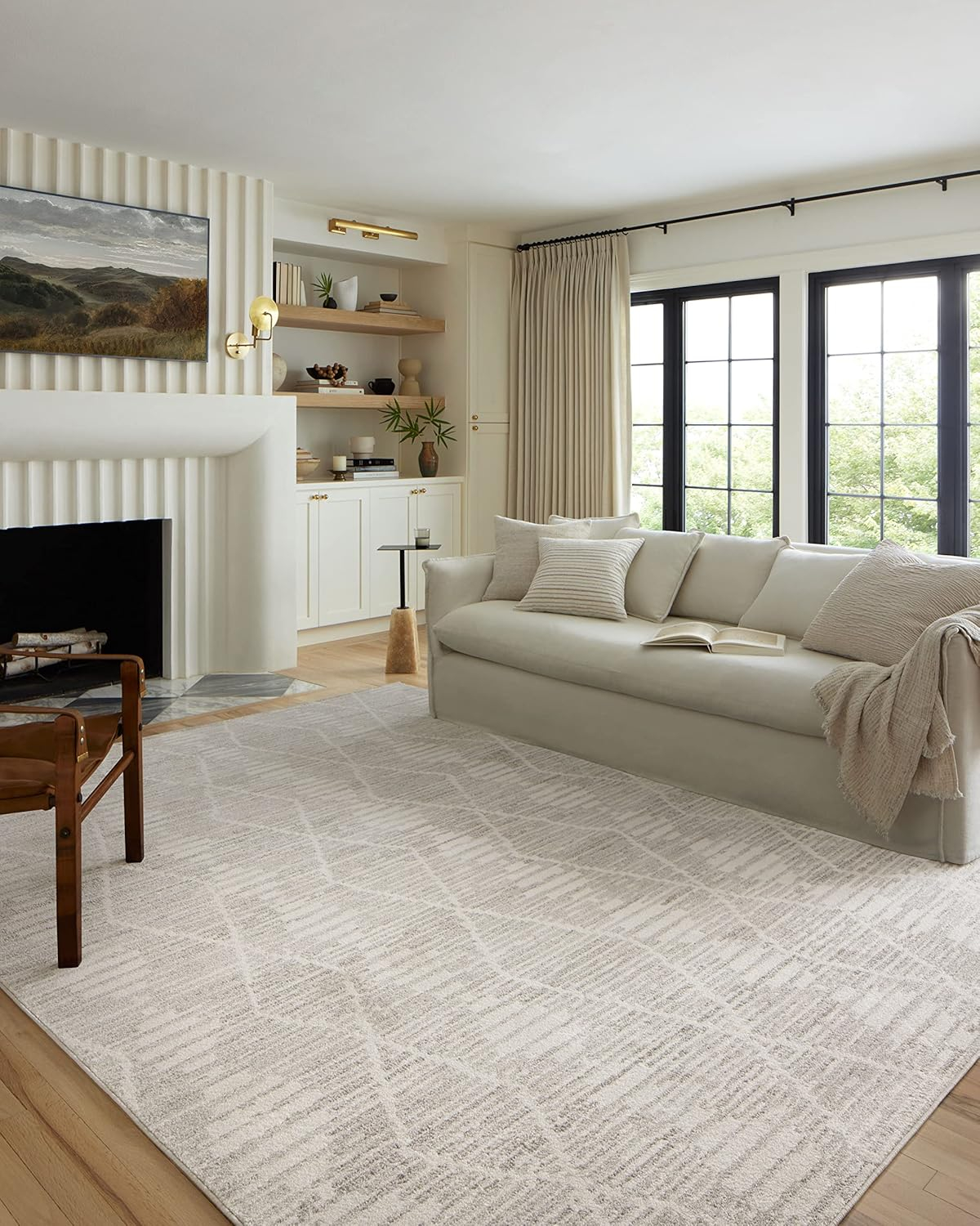 Loloi II Kamala Ivory / Silver 6'-7" x 9'-6" Area Rug