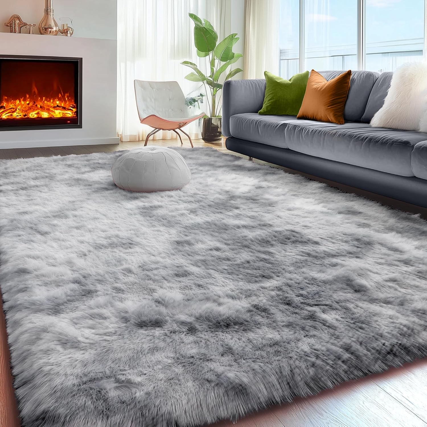 nuLOOM Cloud Shag Accent Rug, 3x5, Gray