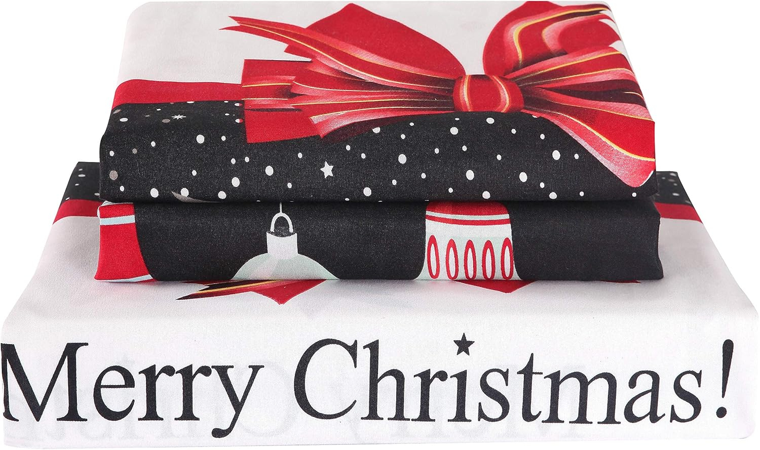 Swanson Beddings Christmas 3pc Duvet Bedding Set: Duvet Cover and Two Pillow Shams (Queen) (NO comforter included)