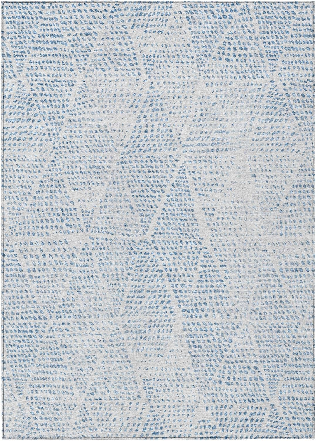 Addison Rugs Chantille Indoor/Outdoor Transitional Diamond Denim Washable Rectangle Rug, 8' x 10'