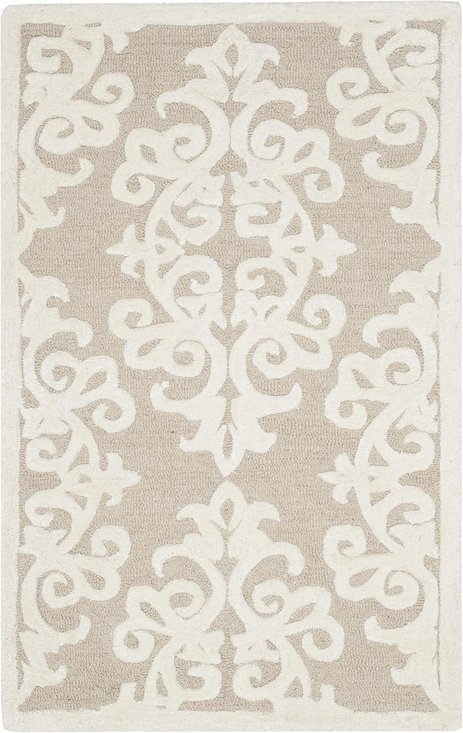 Bella BEL127 Hand Tufted Accent Rug - Sand/Ivory - 2'6"x4' - Safavieh.