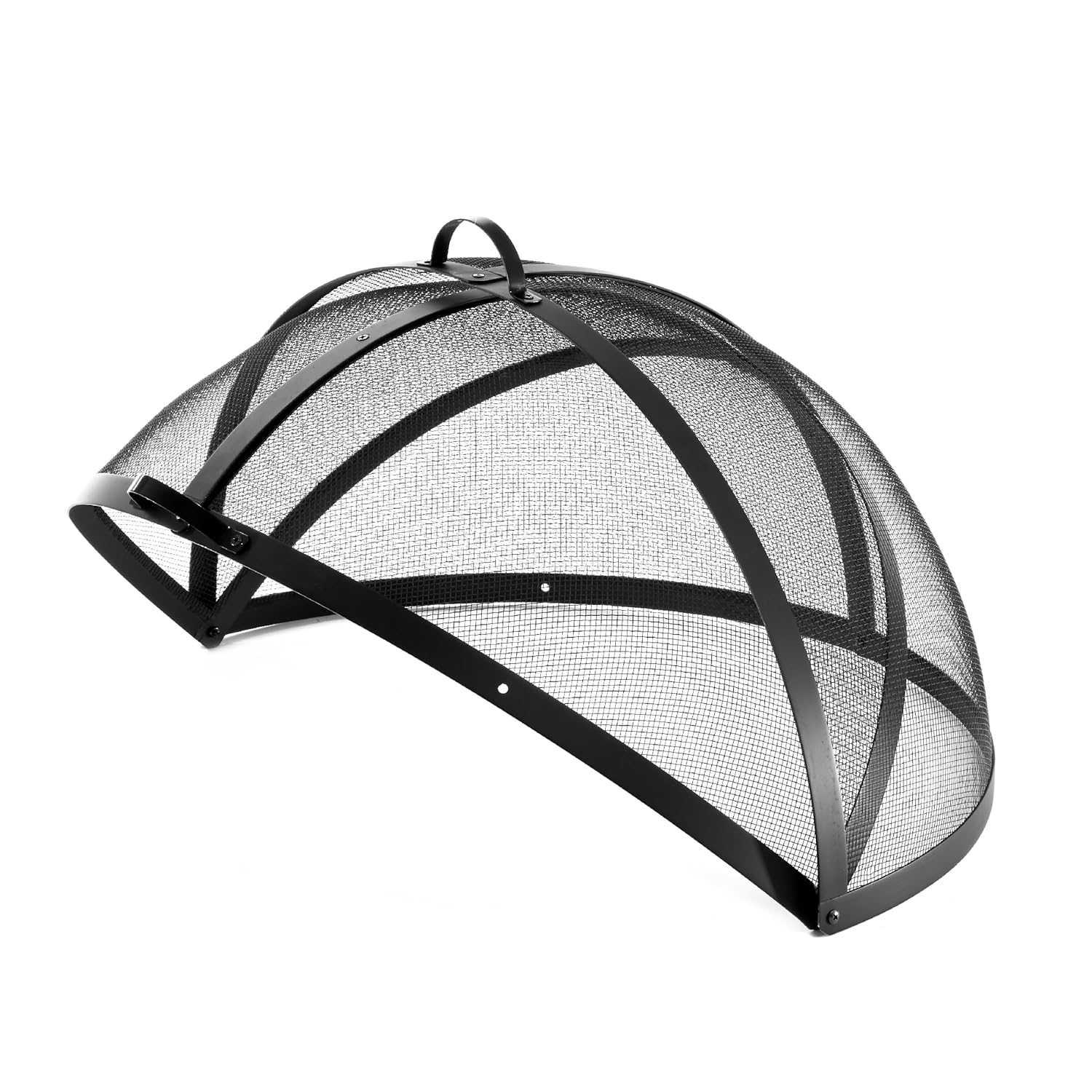 SUNCREAT Heavy-Duty Fire Pit Screen, Steel Mesh Round Spark Screen with Handle, 36 inch