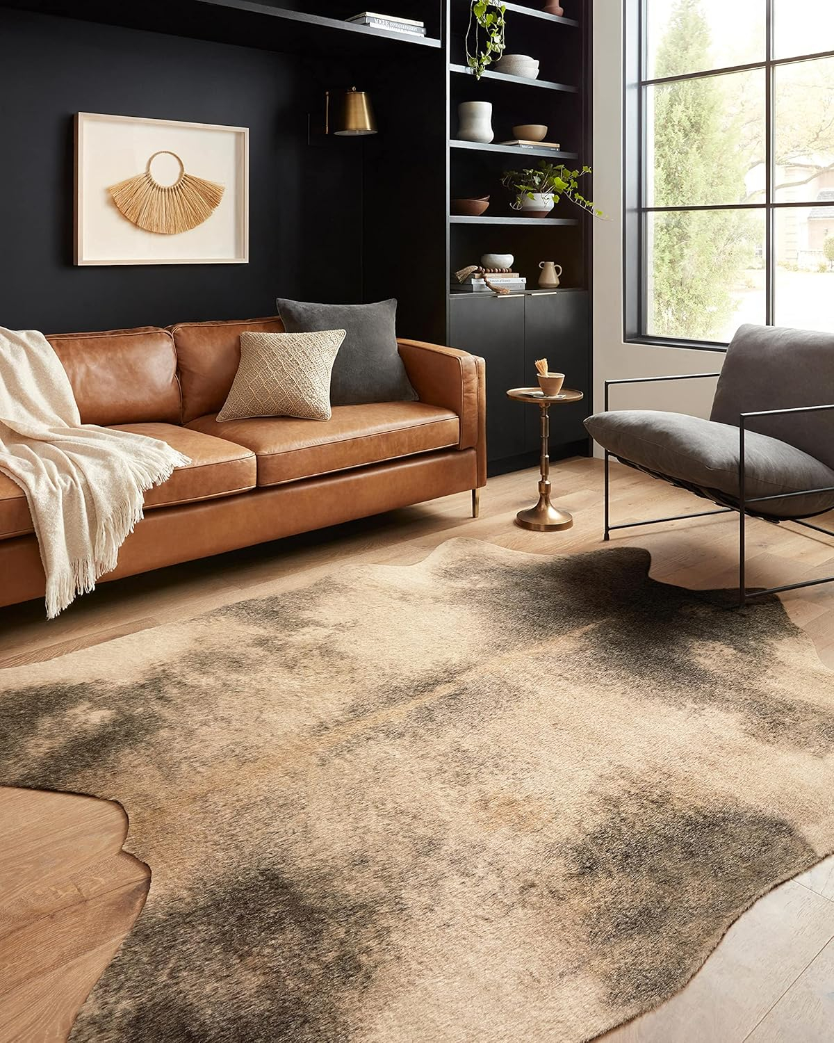 Loloi II Grand Canyon Faux Cowhide Beige / Ash Area Rug