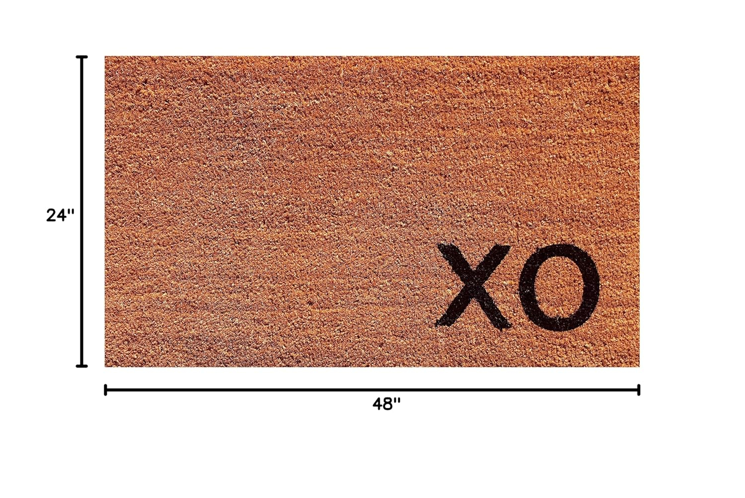 Natural Coir and Vinyl Outdoor Rectangle Doormat