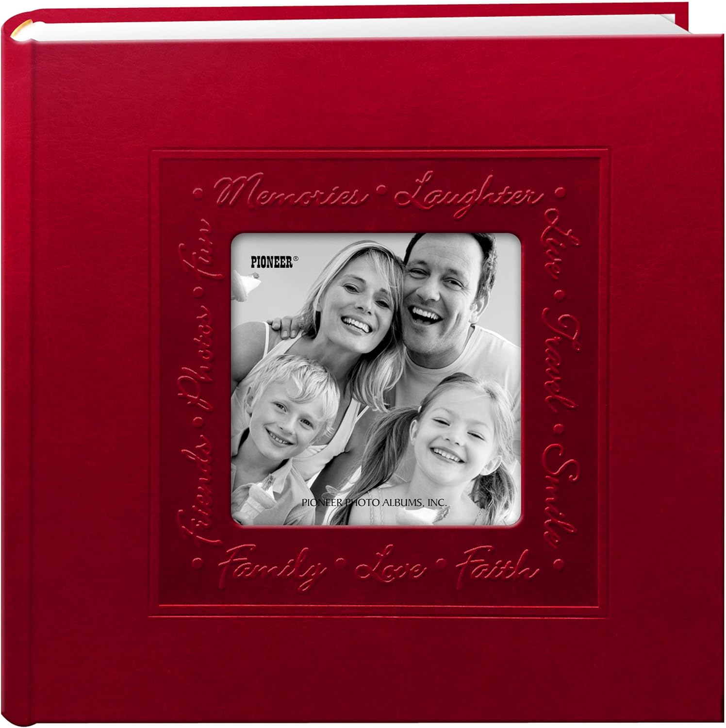 Pioneer Photo Album - Leatherette - Red - 4 in x 6 in - 200 Pockets