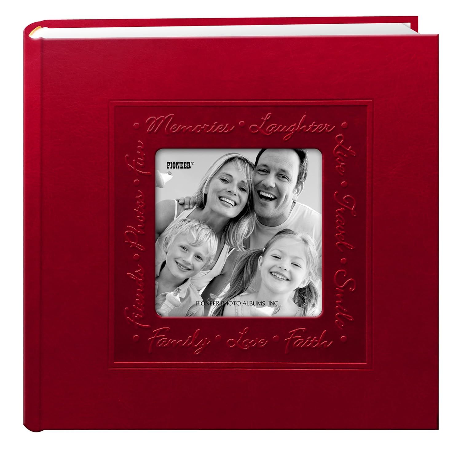 Pioneer Photo Album - Leatherette - Red - 4 in x 6 in - 200 Pockets