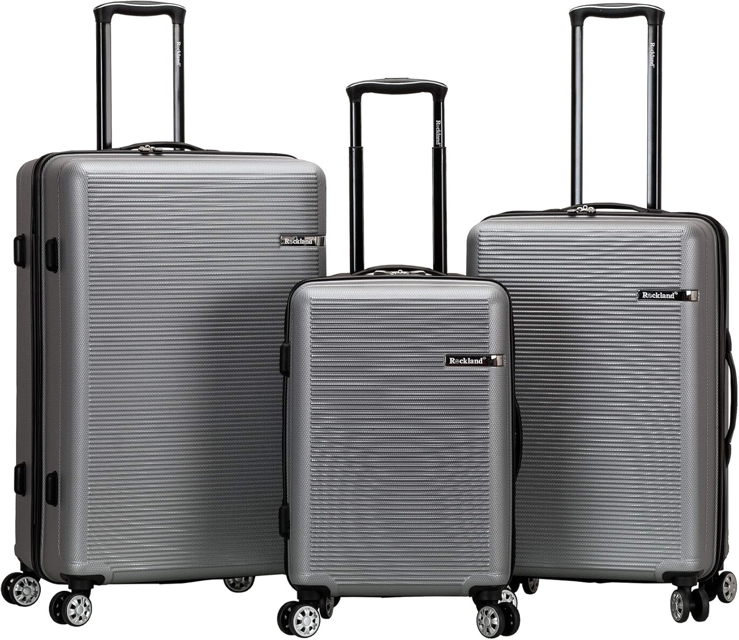 Rockland Luggage Skyline 3 Piece Hardside ABS Non-Expandable Luggage Set, F240