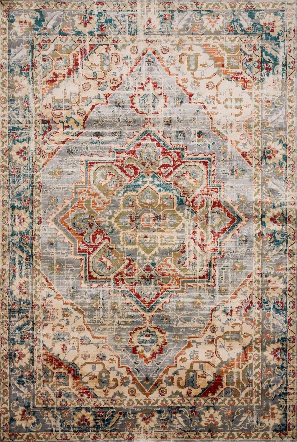 Loloi II Isadora Oriental Oatmeal / Multi Area Rug