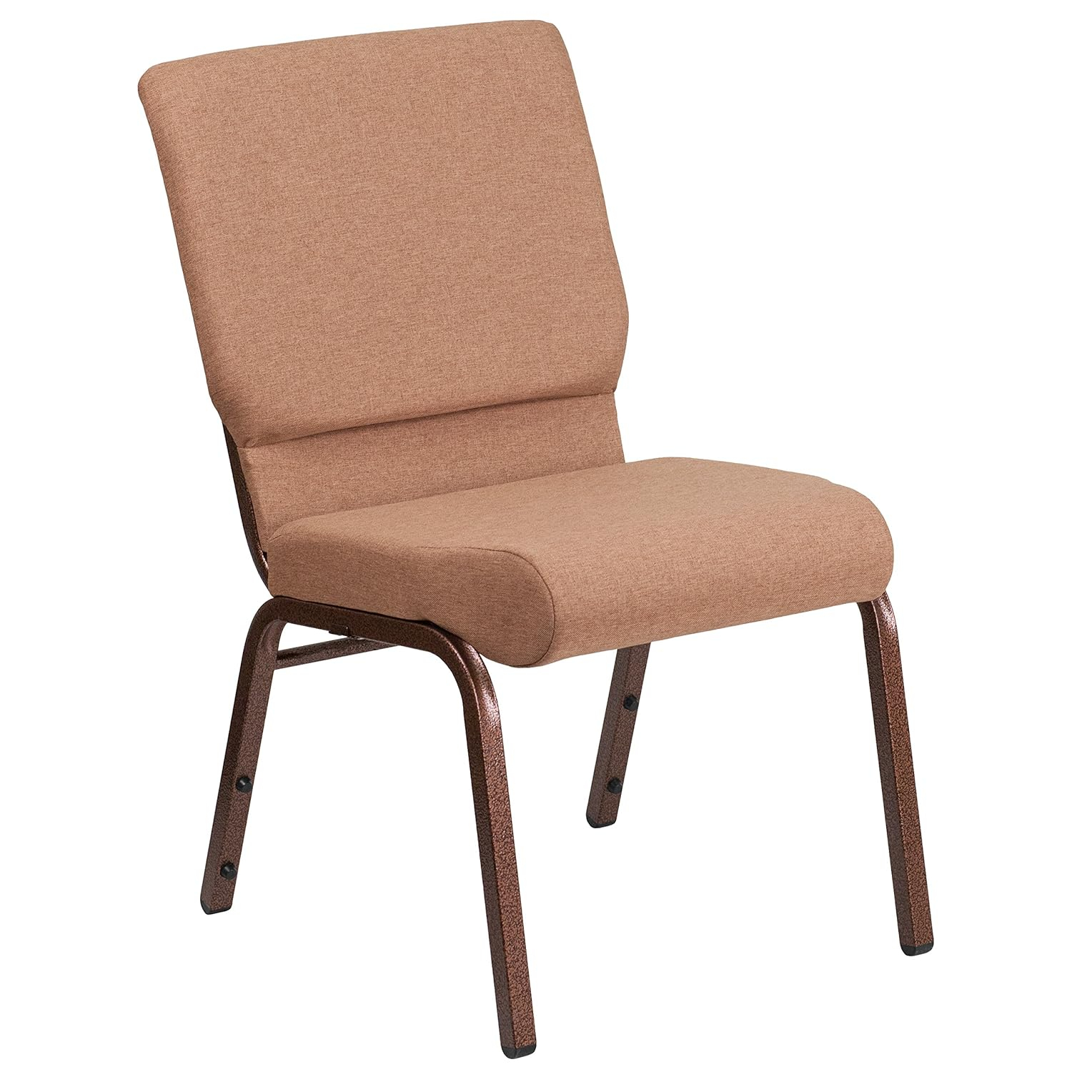 Flash Furniture Caramel Fabric Church Chair,PK4 4-FD-CH02185-CV-BN-GG