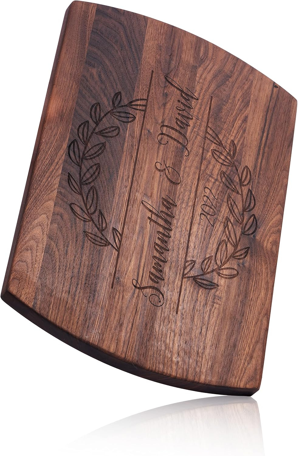 Blue Ridge Mountain Gifts Personalized Laser Engraved Wooden Cutting Board New Home Essentials - Customized Chopping Board for Weddings, Anniversaries, Birthdays - Unique Kitchen Decor Gift