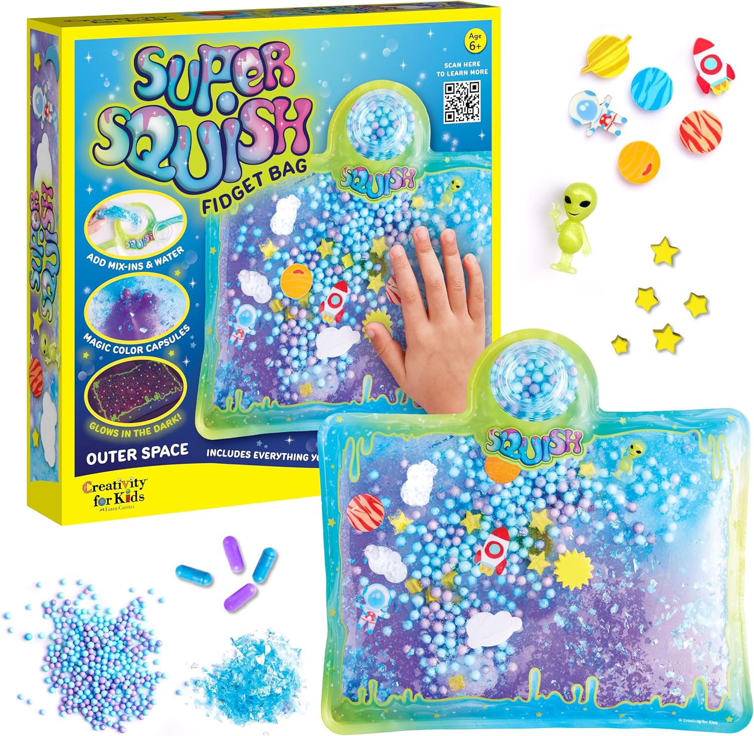 Creativity for Kids Super Squish Fidget Bag Kit-Outer Space