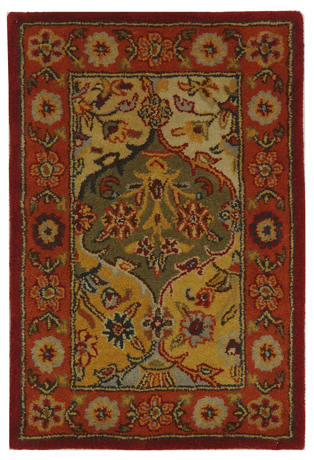 SAFAVIEH Heritage Woodville Traditional Wool Area Rug, Multi/Red, 2' x 3'