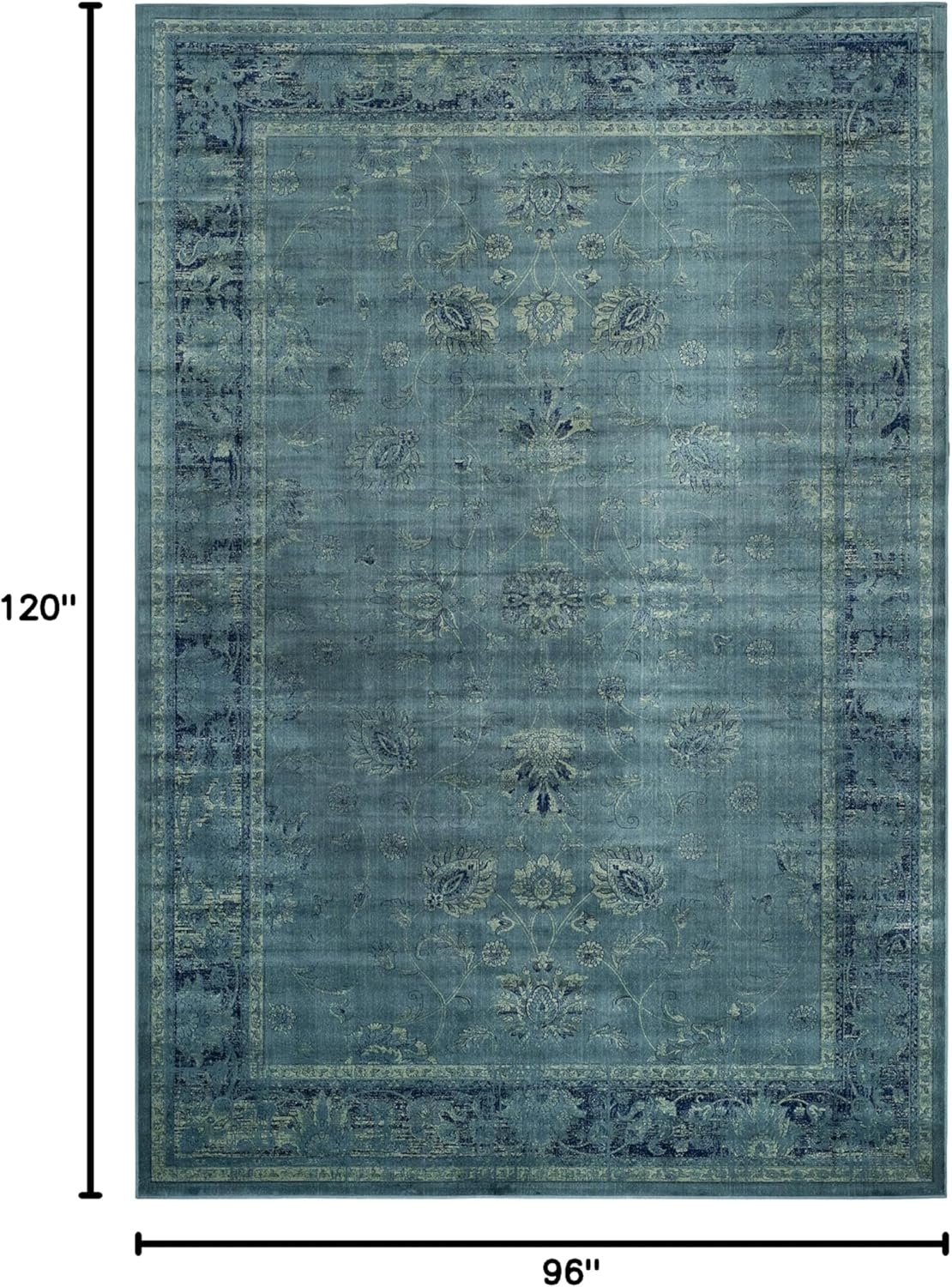 SAFAVIEH Vintage Adrian Traditional Area Rug, Turquoise, 8' x 10'