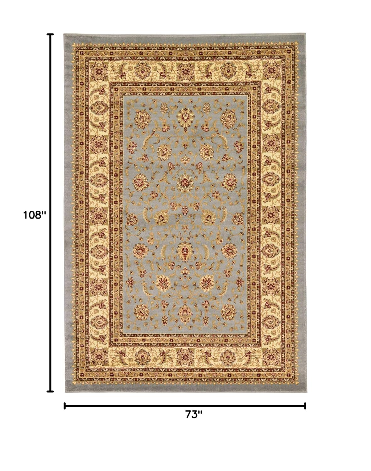 Elysian Light Blue 6' x 9' Stain-Resistant Rectangular Rug