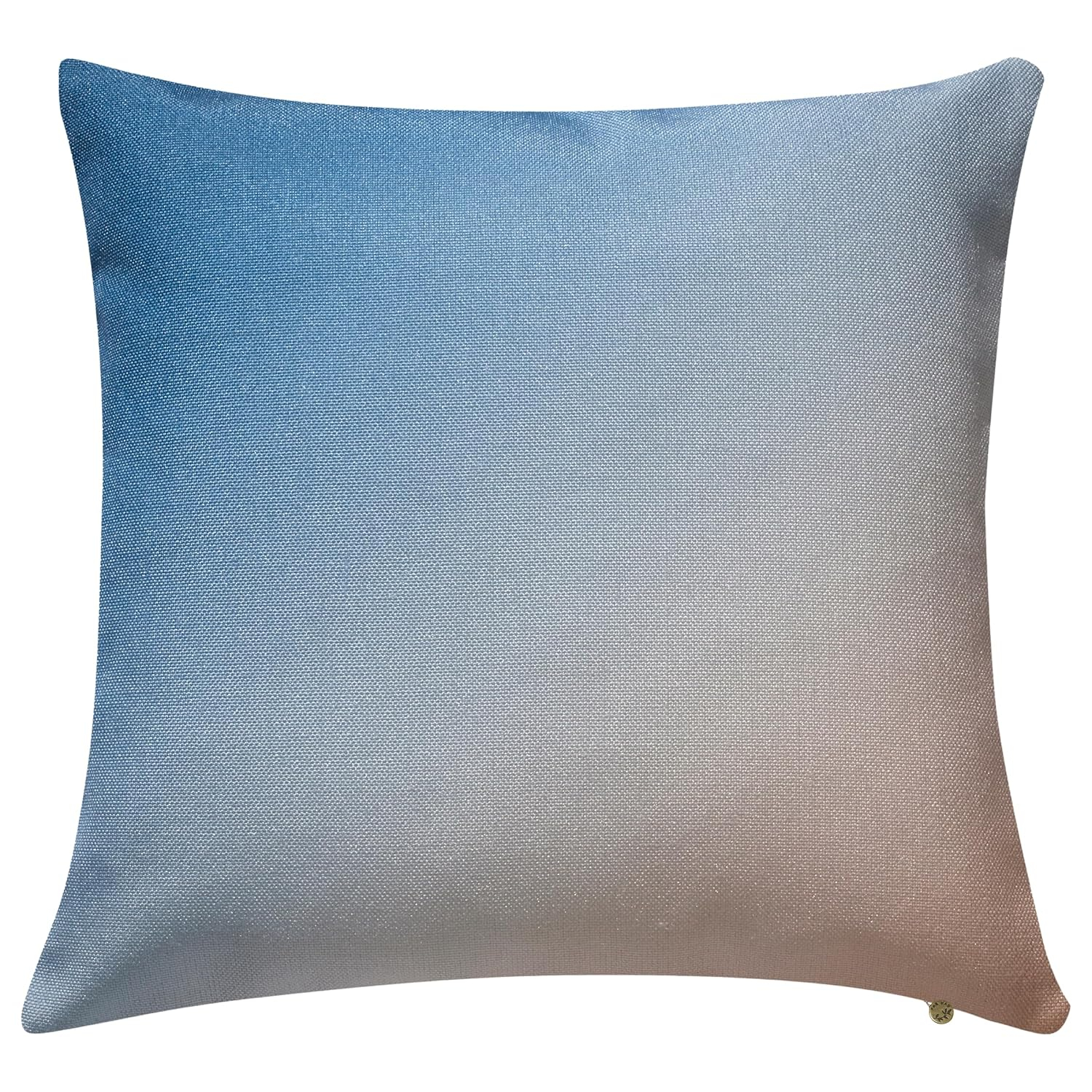 Fab Habitat Indoor/Outdoor Throw Pillow Made from Recycled Polyester Yarn - Double Sided, Stain Resistant, Machine Washable - Ombre - Patio, Deck, Porch, Living Room - Big Sur Blue (20" x 20")
