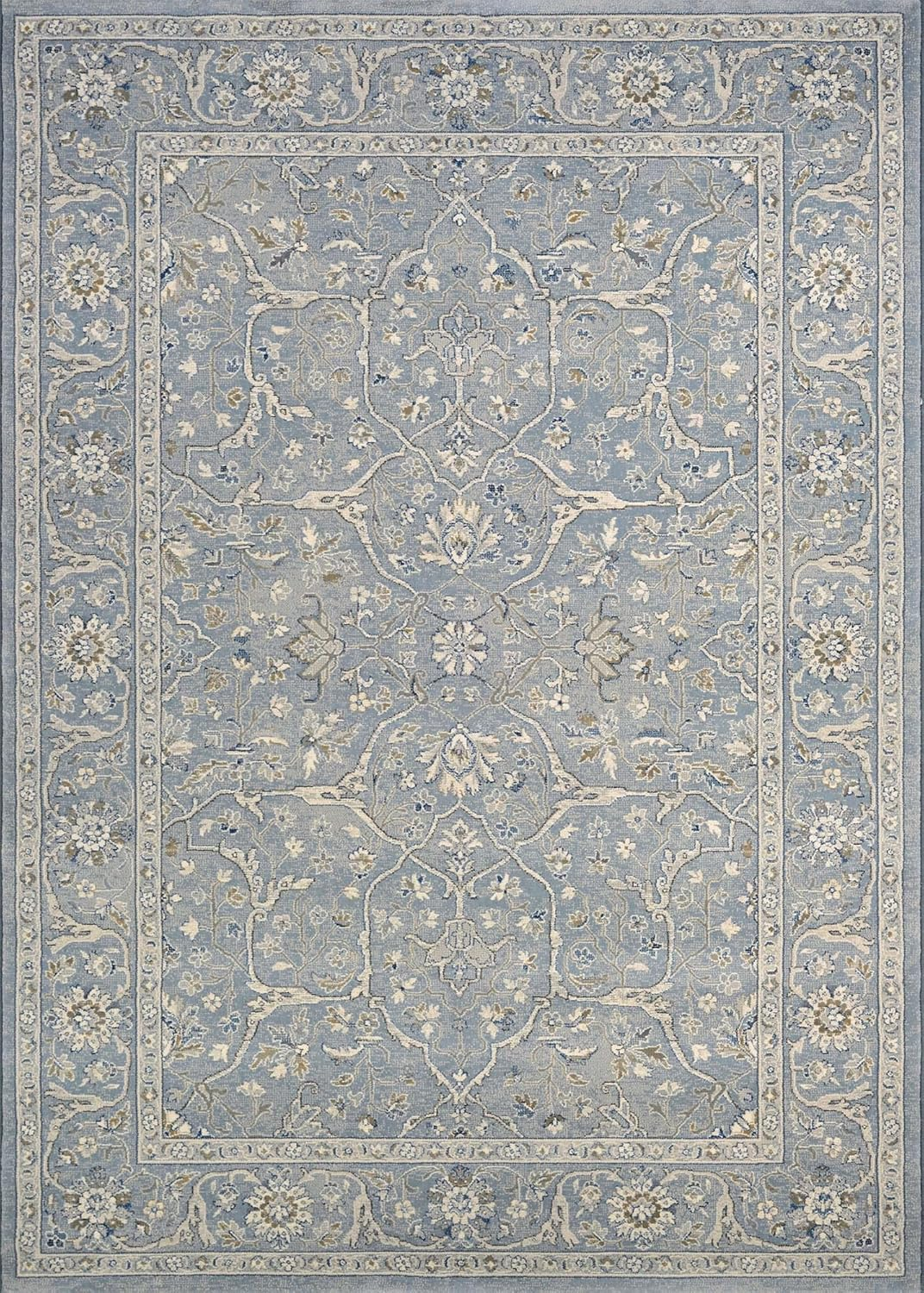 Couristan Sultan Treasures Floral Yazd Rug, Slate Blue, Multiple Sizes Available