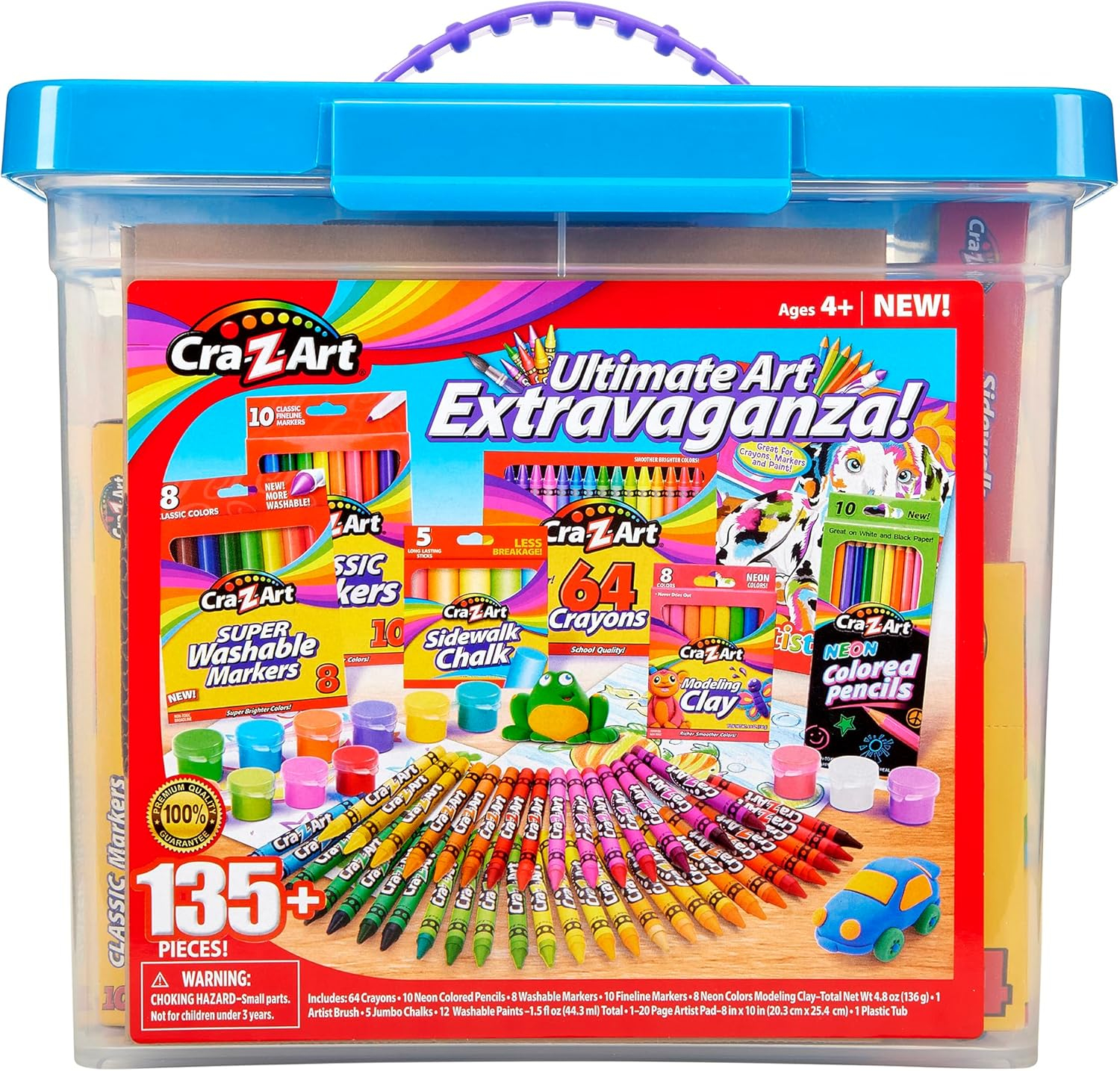 Cra-Z-Art Ultimate Extravaganza Multicolor Drawing Set, Beginner, Child Ages 4 and up