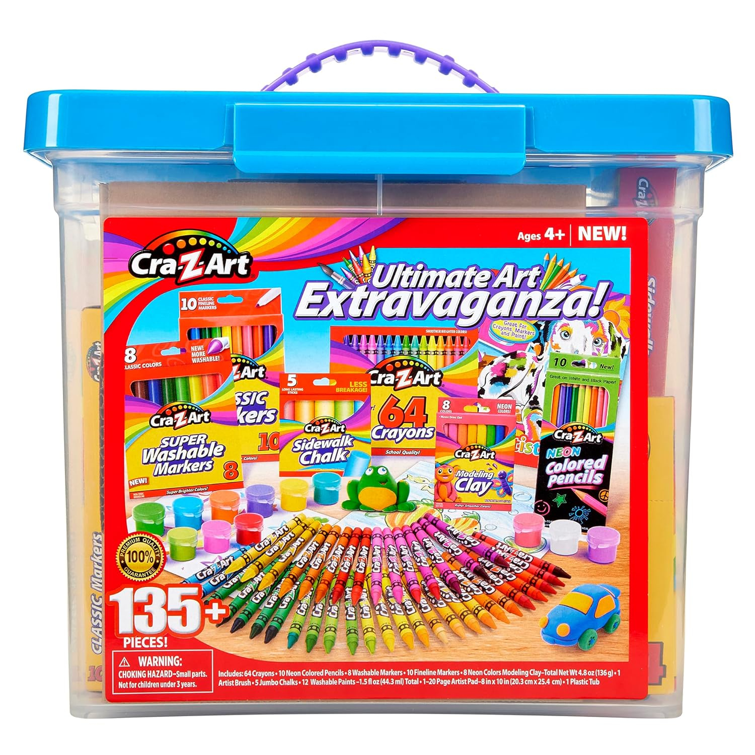 Cra-Z-Art Ultimate Extravaganza Multicolor Drawing Set, Beginner, Child Ages 4 and up