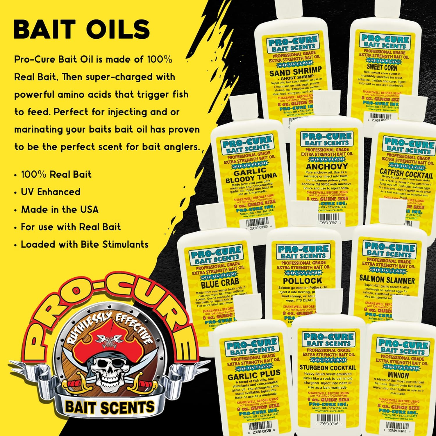 Pro-Cure Sturgeon Frenzy Bait Oil, 8 Ounce