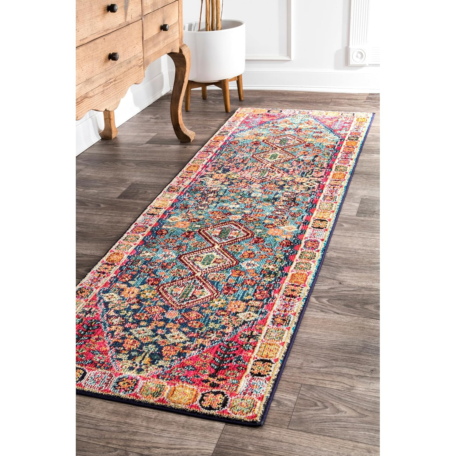 nuLOOM Meadow Vintage Vibrant Area Rug, 7' 10", Black