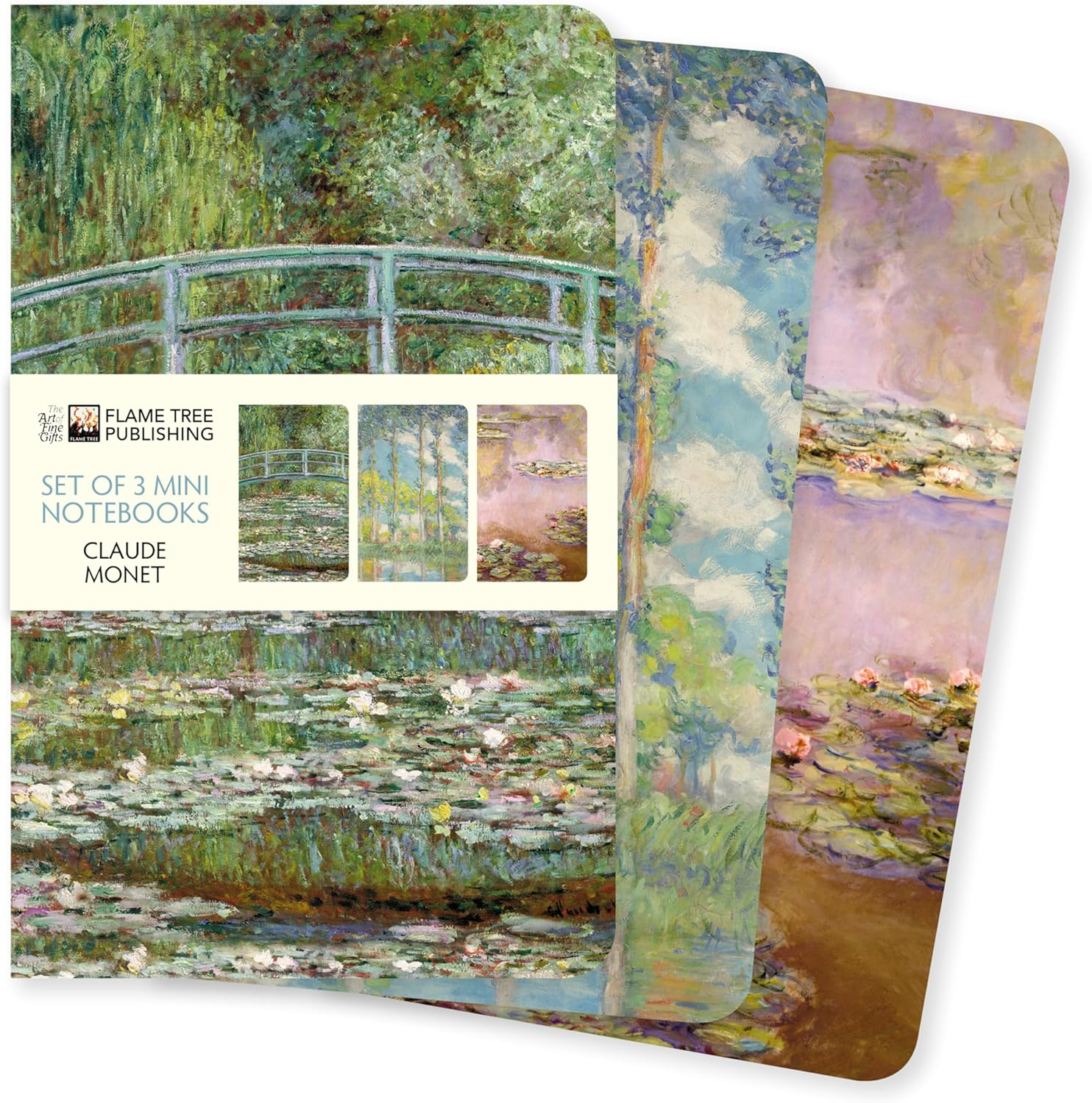 Mini Notebook Collections Claude Monet Set of 3 Mini Notebooks, (Hardcover)