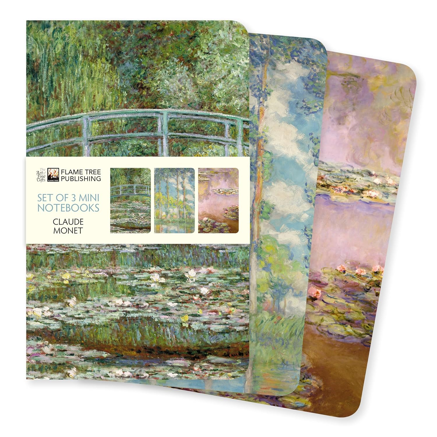 Mini Notebook Collections Claude Monet Set of 3 Mini Notebooks, (Hardcover)