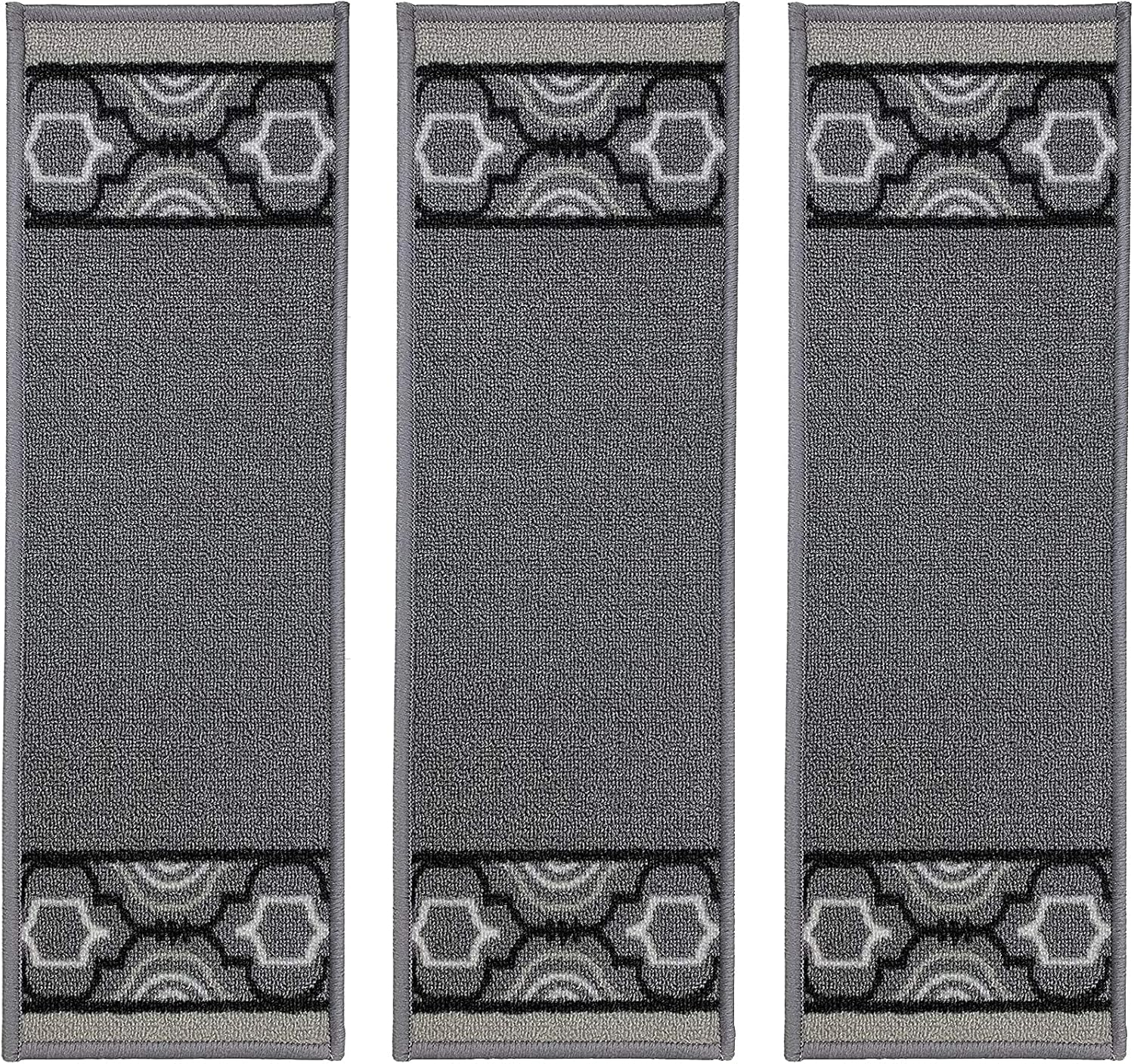Indoor Trellis Border Series 8.5 in. x 26 in. Stair Tread Cover (Set of 3)