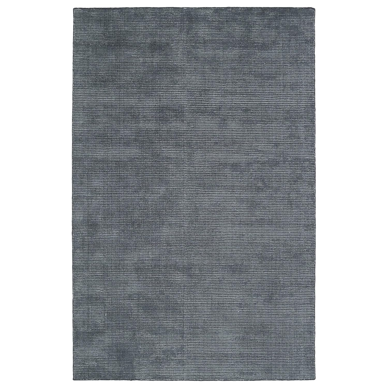 Carbon Dark Grey Handmade Wool and Viscose Rug 2' x 3'