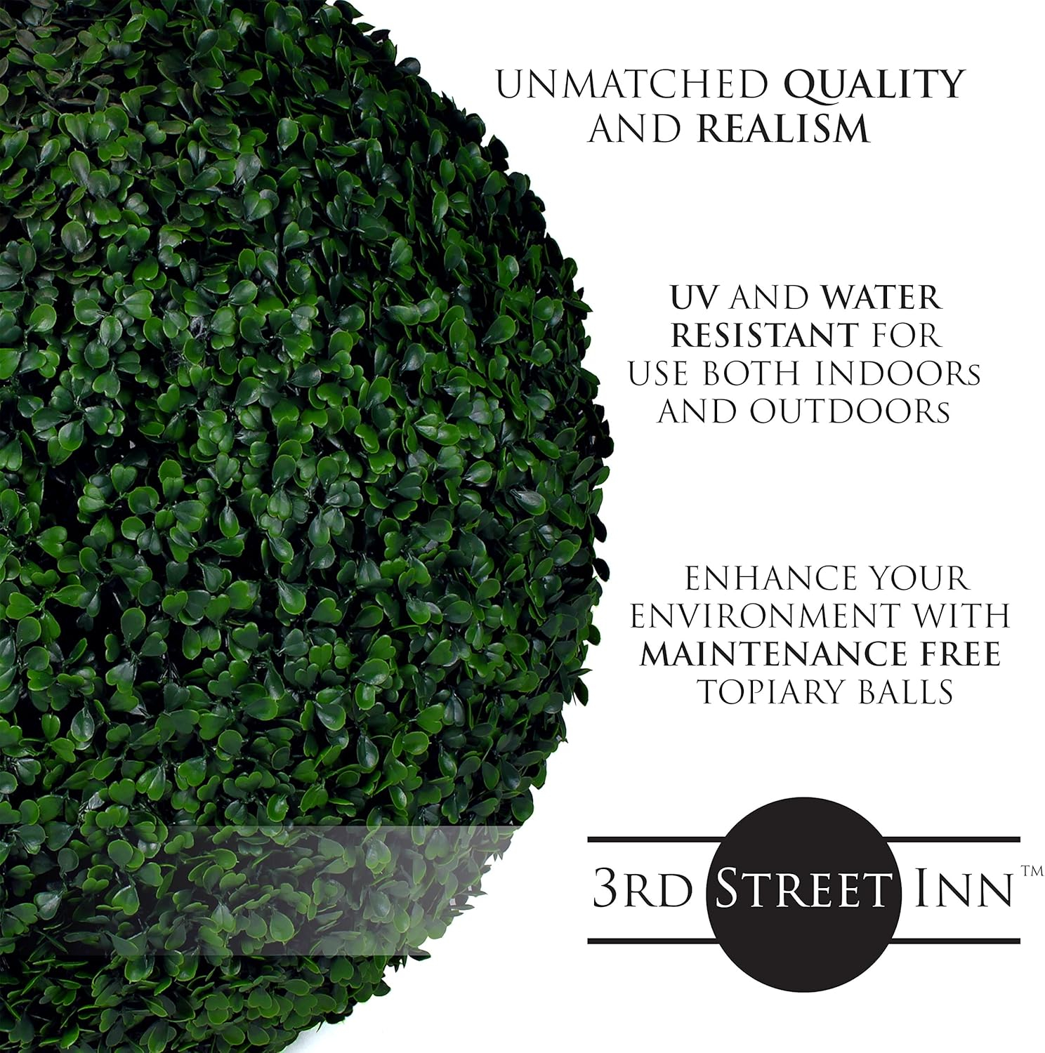 XXL Green Plastic Boxwood Topiary Ball Centerpiece