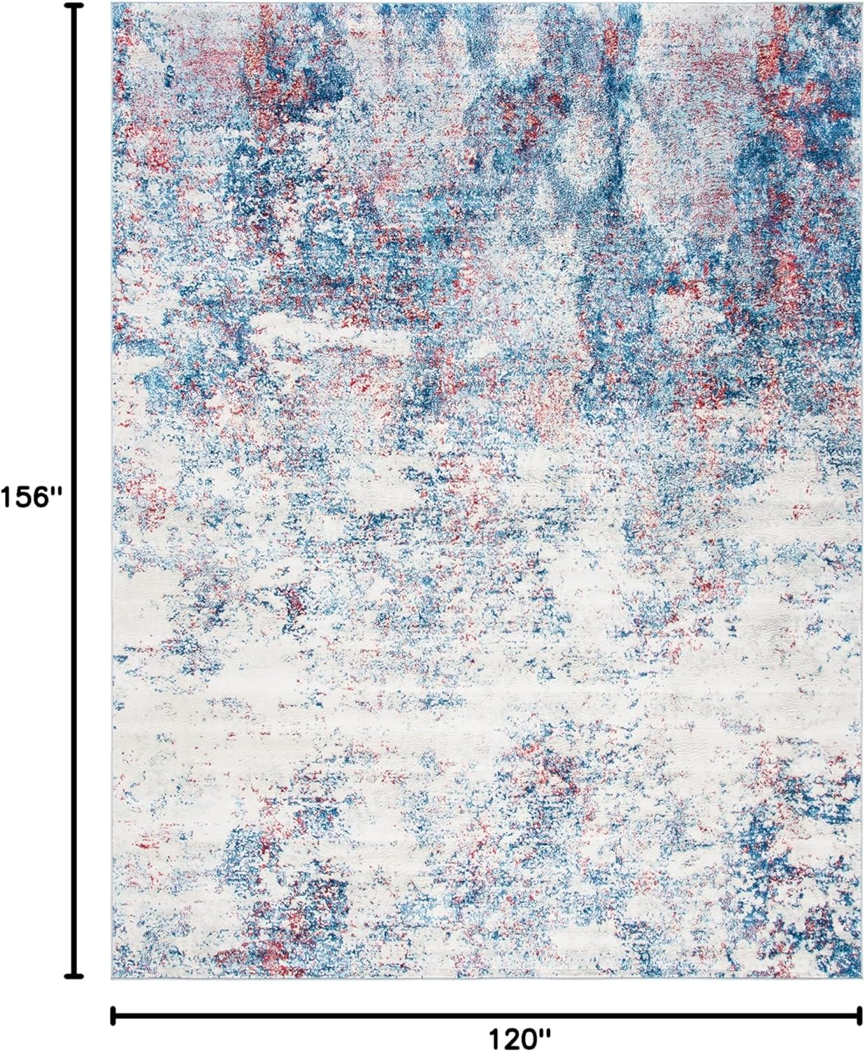 SAFAVIEH Brentwood Alaia Abstract Area Rug, 10' x 13', Navy/Red