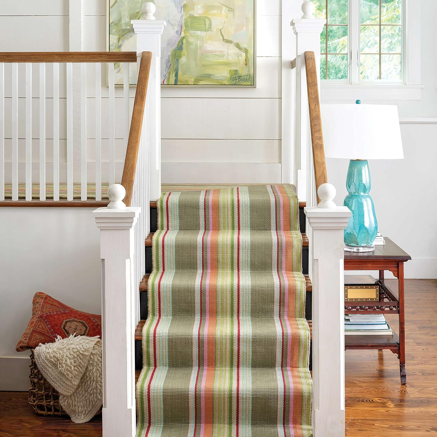 Dash and Albert Stone Soup Handwoven Cotton Rug, 2 X 3 Feet, Multi Stripe Pattern
