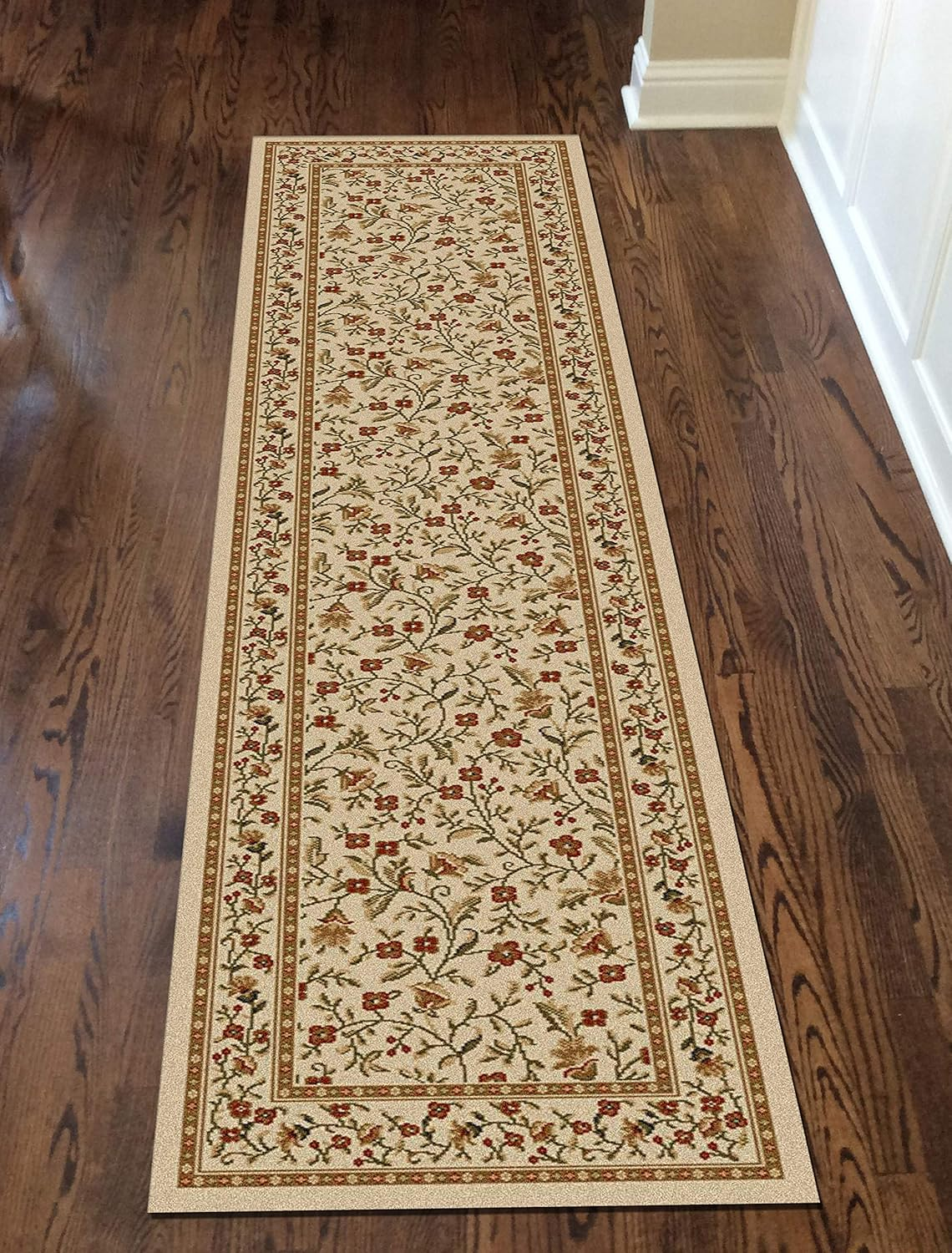 Radici Usa Como Area Rug 1593 Ivory/Brick Italian Bordered 2' 2" x 7' 7" Rectangle