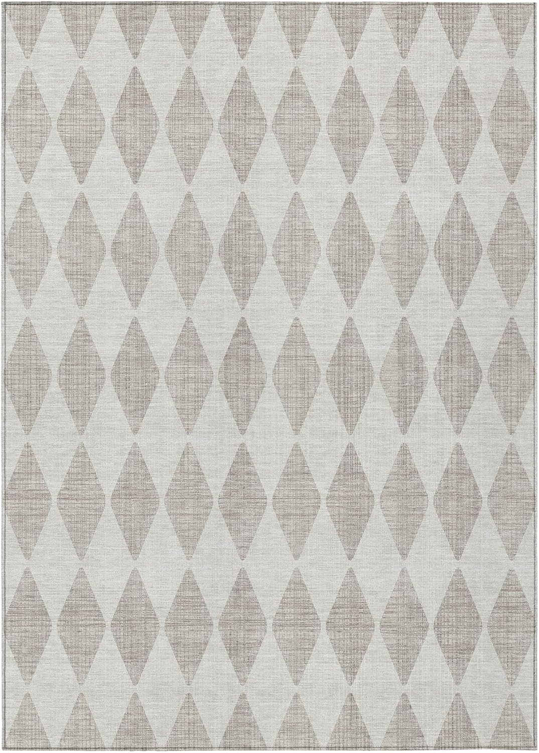 Addison Rugs Chantille Indoor/Outdoor Transitional Diamonds Beige Washable Rectangle Rug, 3' x 5'