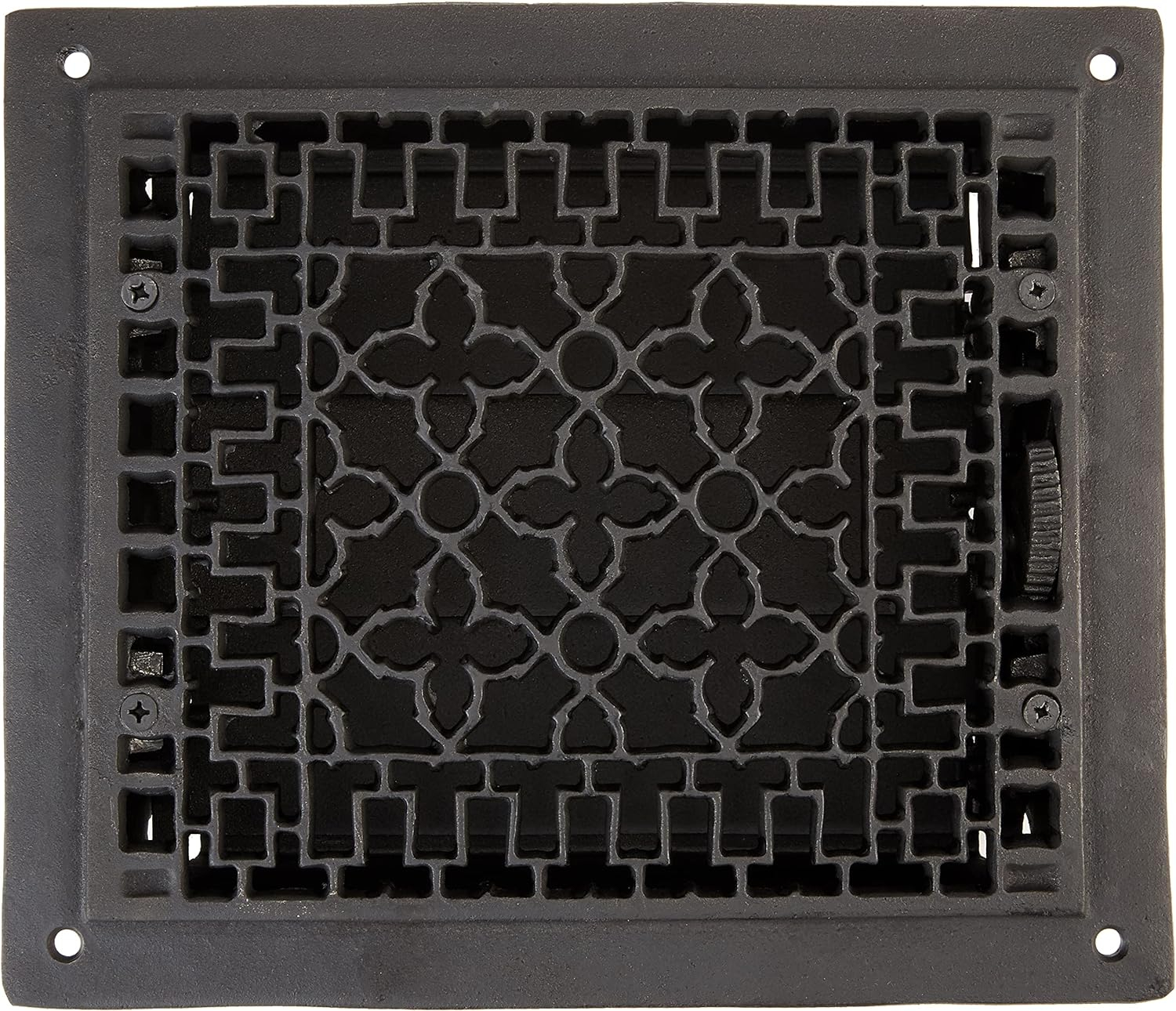Cast Iron Floor Grate Grille, Black