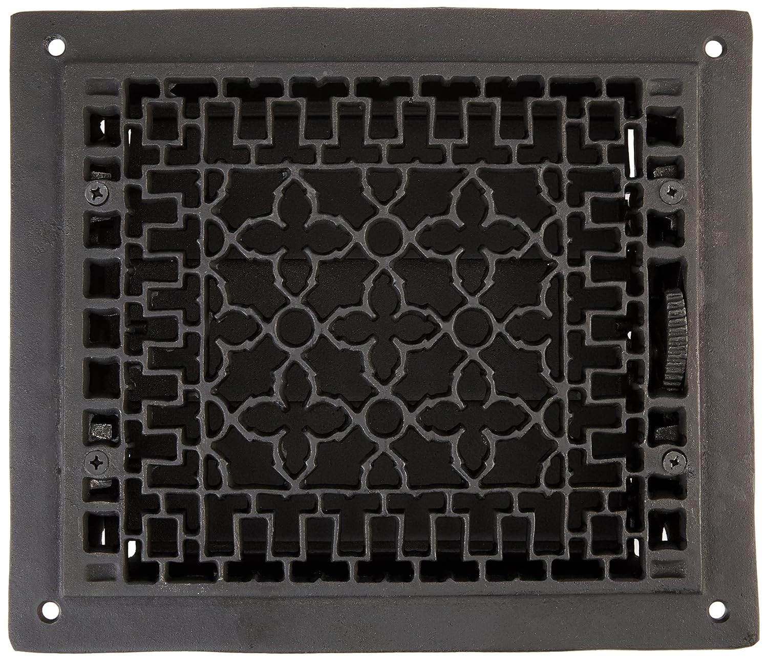 Cast Iron Floor Grate Grille, Black